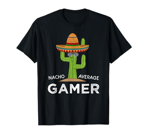 Playful Cartoon Cactus T-Shirt for Fun Video Game Player Humor and Gaming Saying Enthusiasts