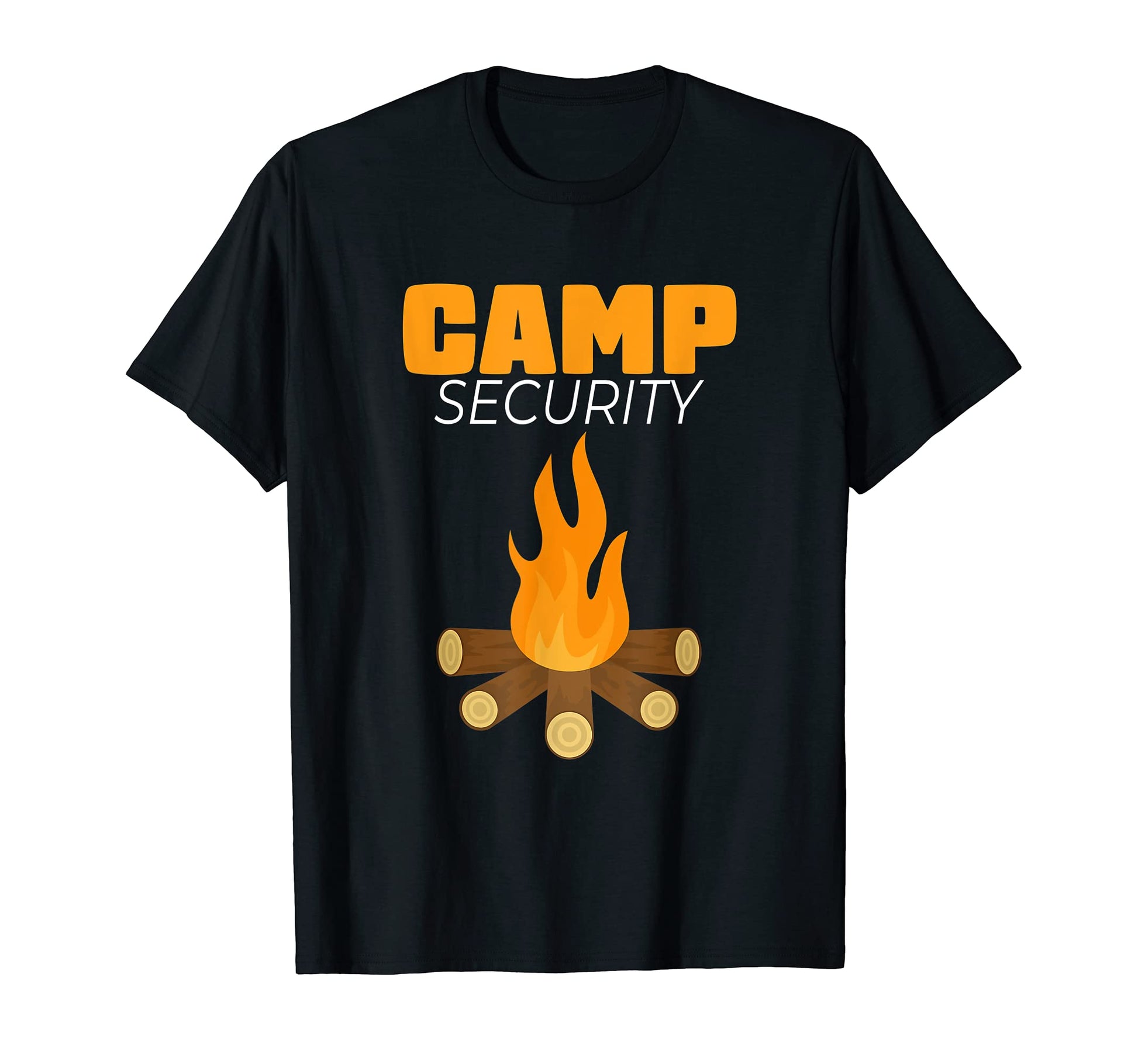 Funny Camp Security T-Shirt for Summer Adventure Vacation Gift with Campfire Graphic