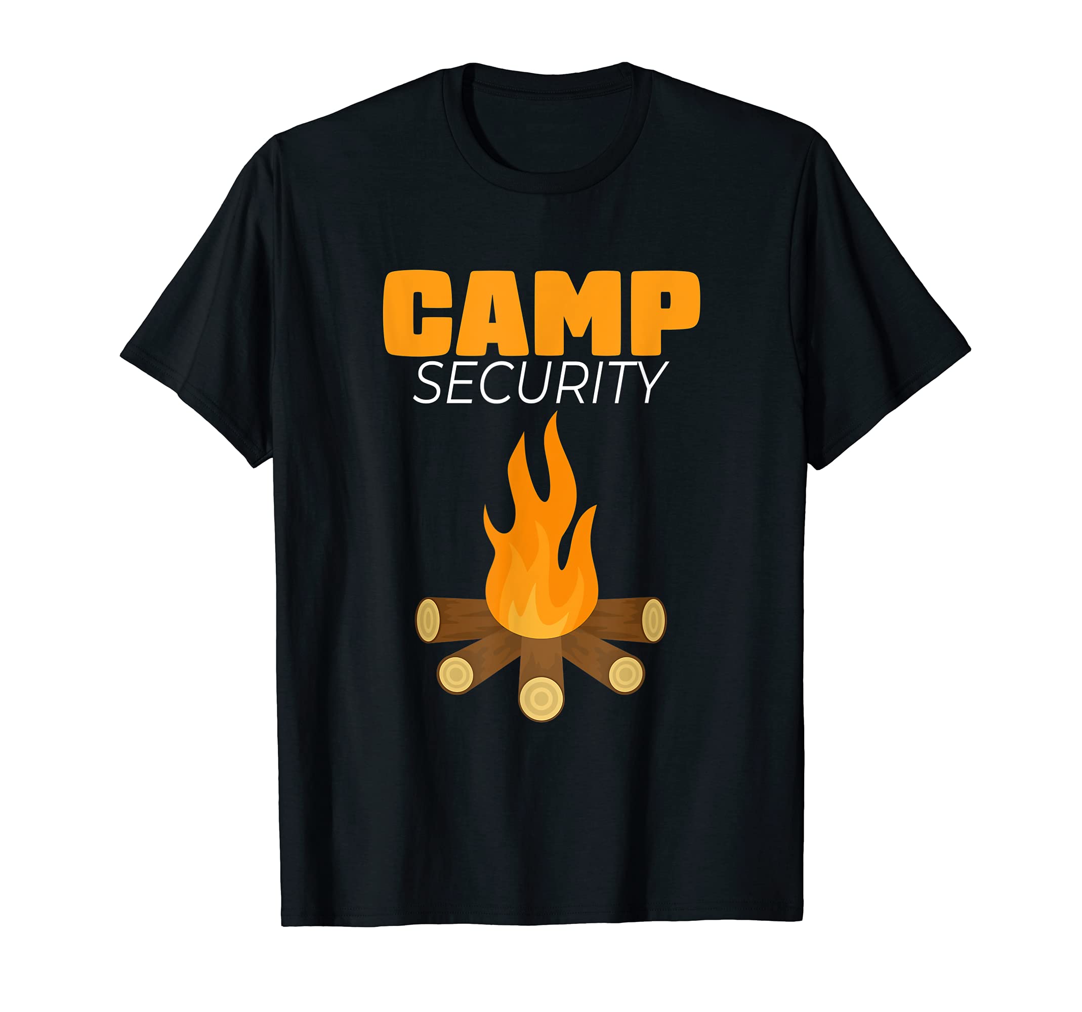 Funny Camp Security T-Shirt for Summer Adventure Vacation Gift with Campfire Graphic