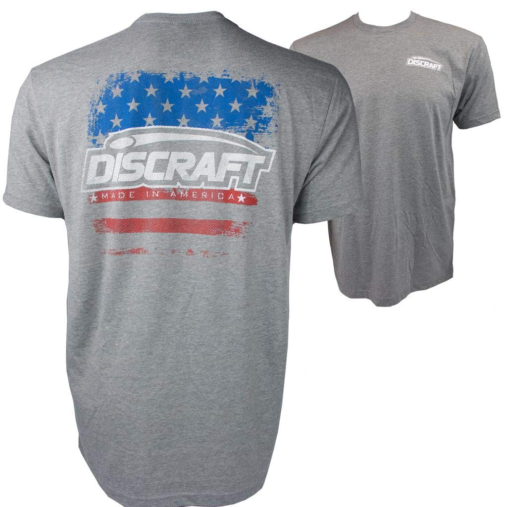 Distressed Stars and Stripes Graphic T-Shirt for Patriotic Disc Golf Enthusiasts