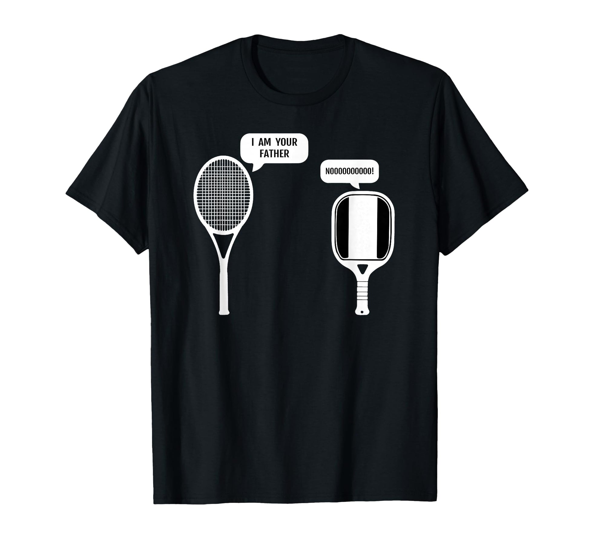 Funny Pickleball Tennis Racket T-Shirt for Sports Enthusiasts and Gift Giving