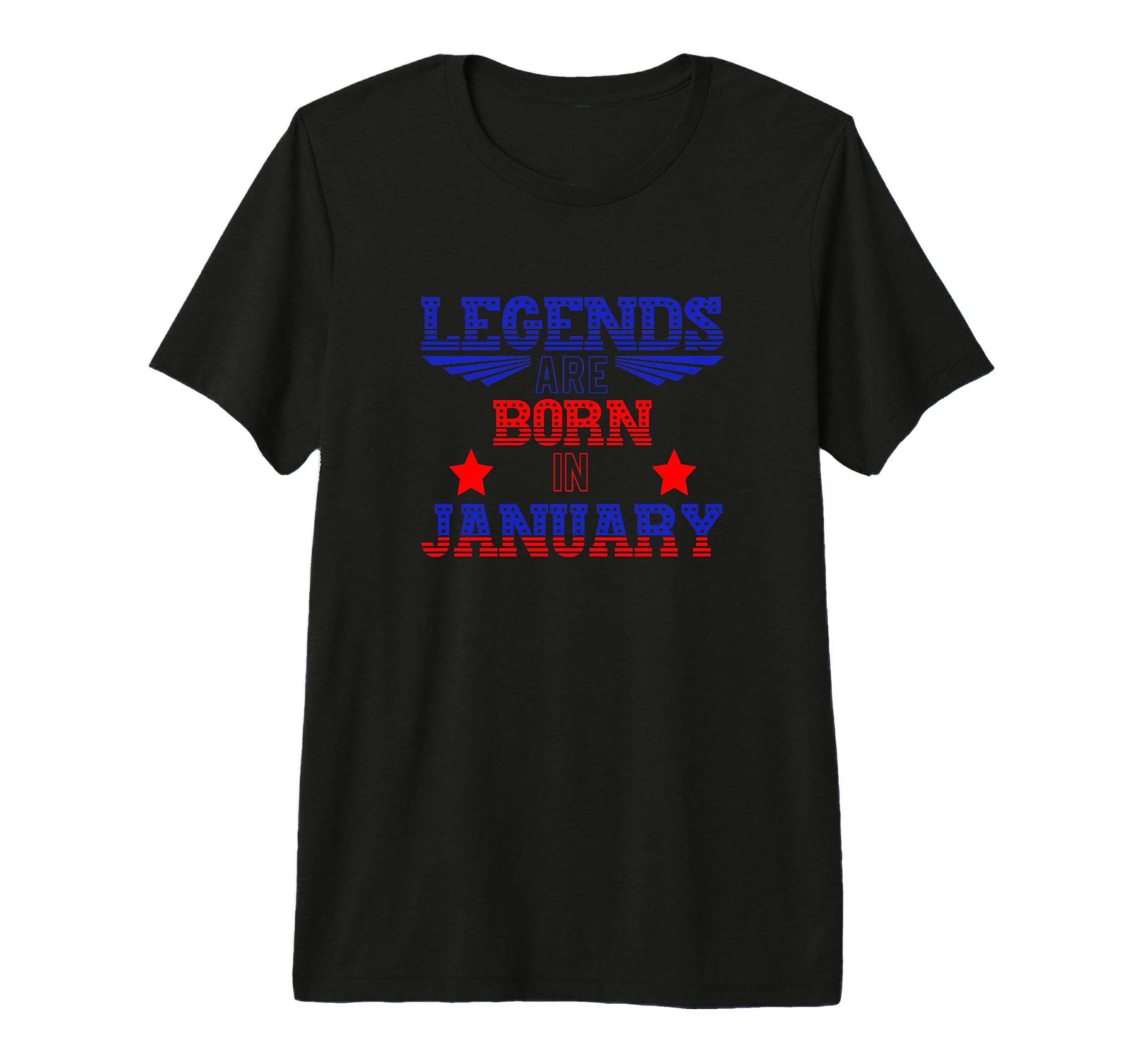 Bold January Legends Stars and Stripes Premium Tri-Blend T-Shirt for Celebrating Birthdays