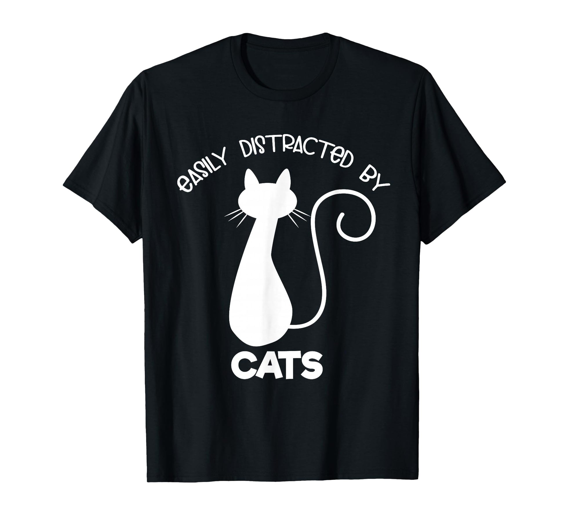 Playful Cat Silhouette T-Shirt for Cat Lovers - Perfect Gift for Cat Enthusiasts