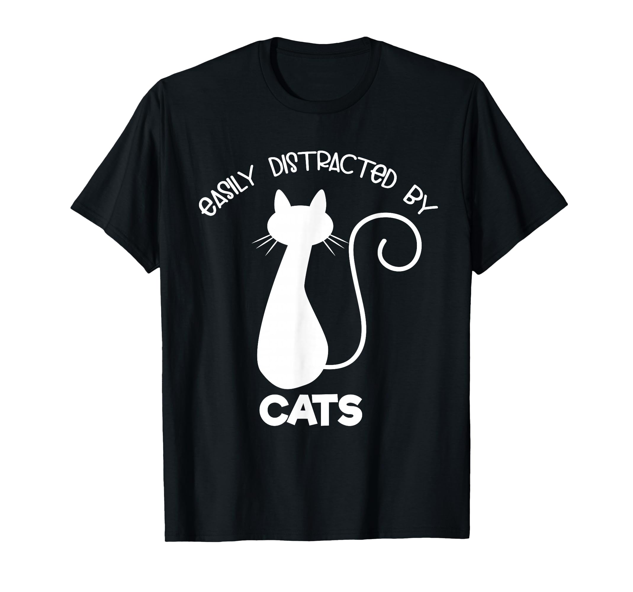 Playful Cat Silhouette T-Shirt for Cat Lovers - Perfect Gift for Cat Enthusiasts