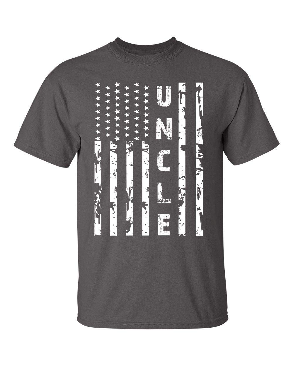 Vintage American Flag T-Shirt - Graphic Design with 'UNCLE' - Soft and Comfortable Outdoor Wear