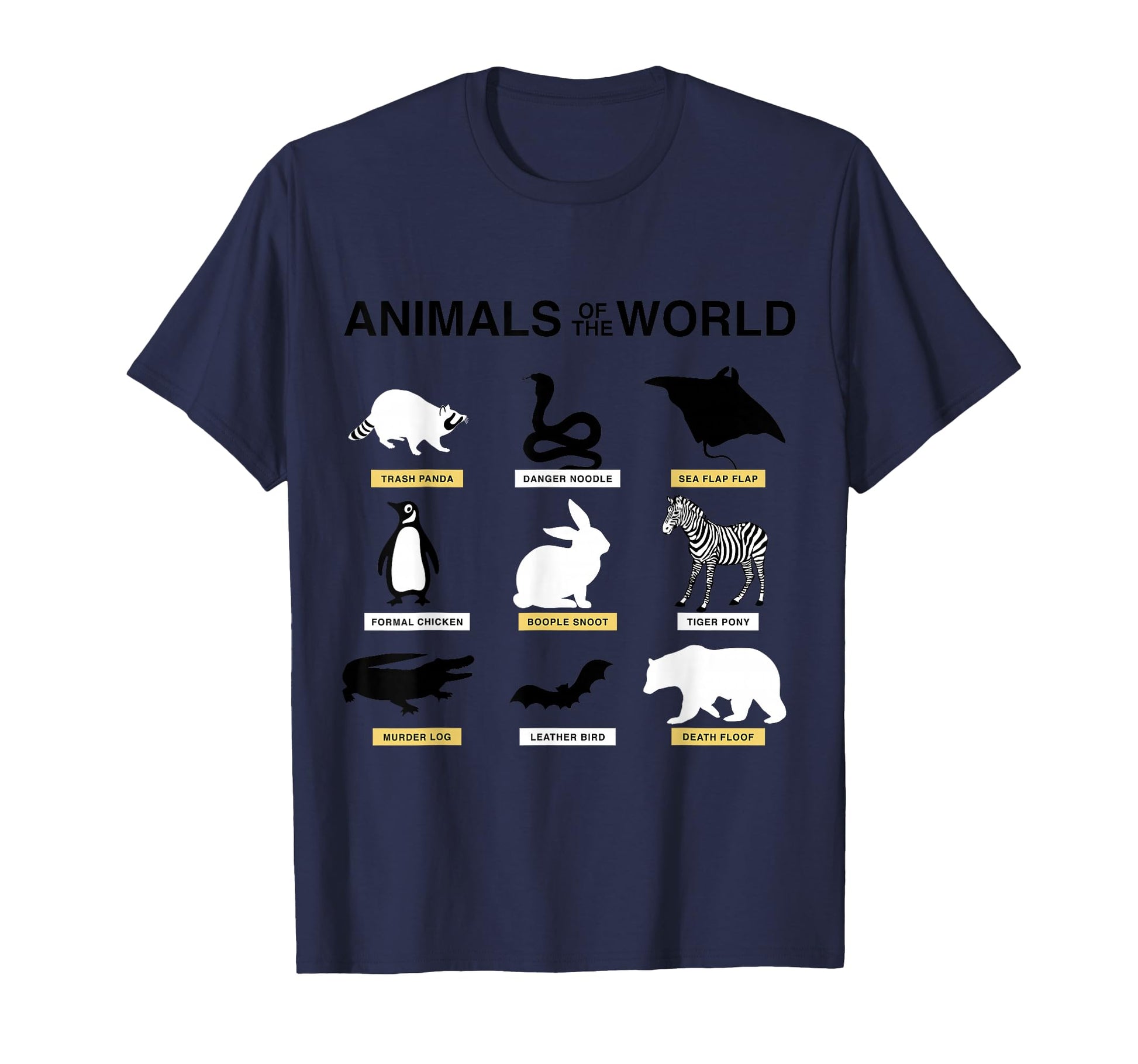 Funny Rare Animals Silhouette T-Shirt for Animal Lovers and Meme Enthusiasts