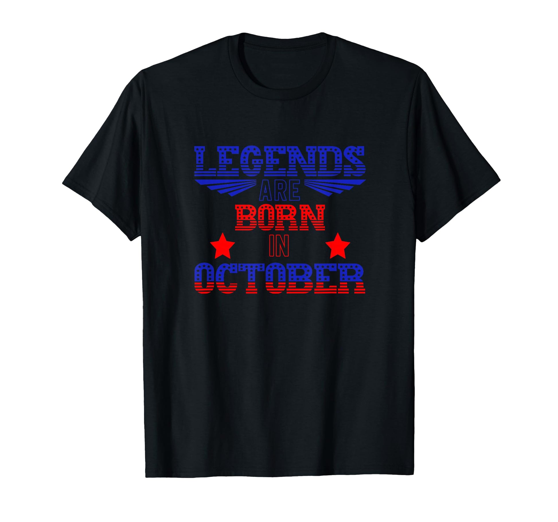 Bold October Legends Stars and Stripes T-Shirt for Celebrating Your Spirit