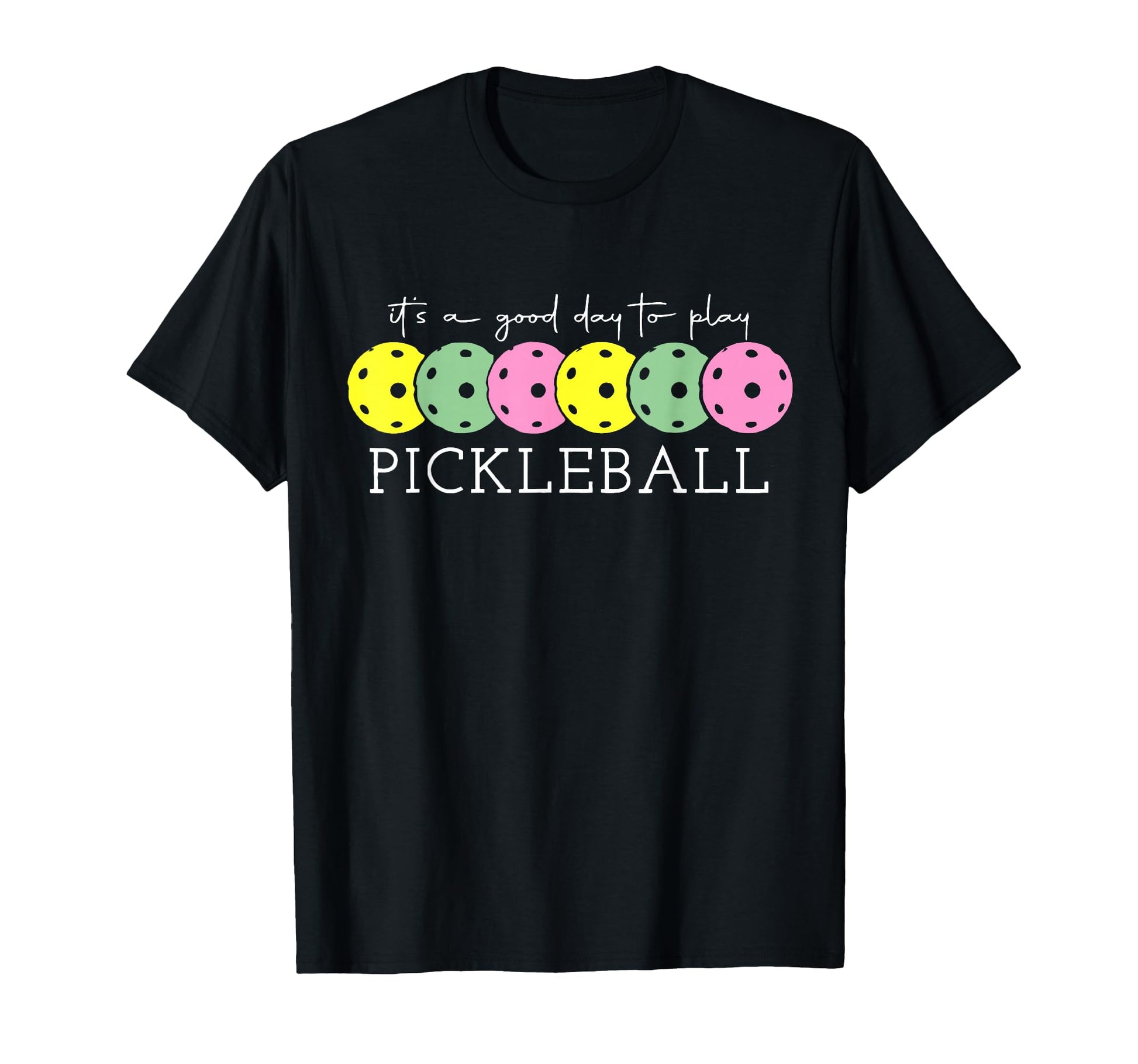 Colorful Pickleball Design T-Shirt for Dink Players - Perfect for Game Day Fun