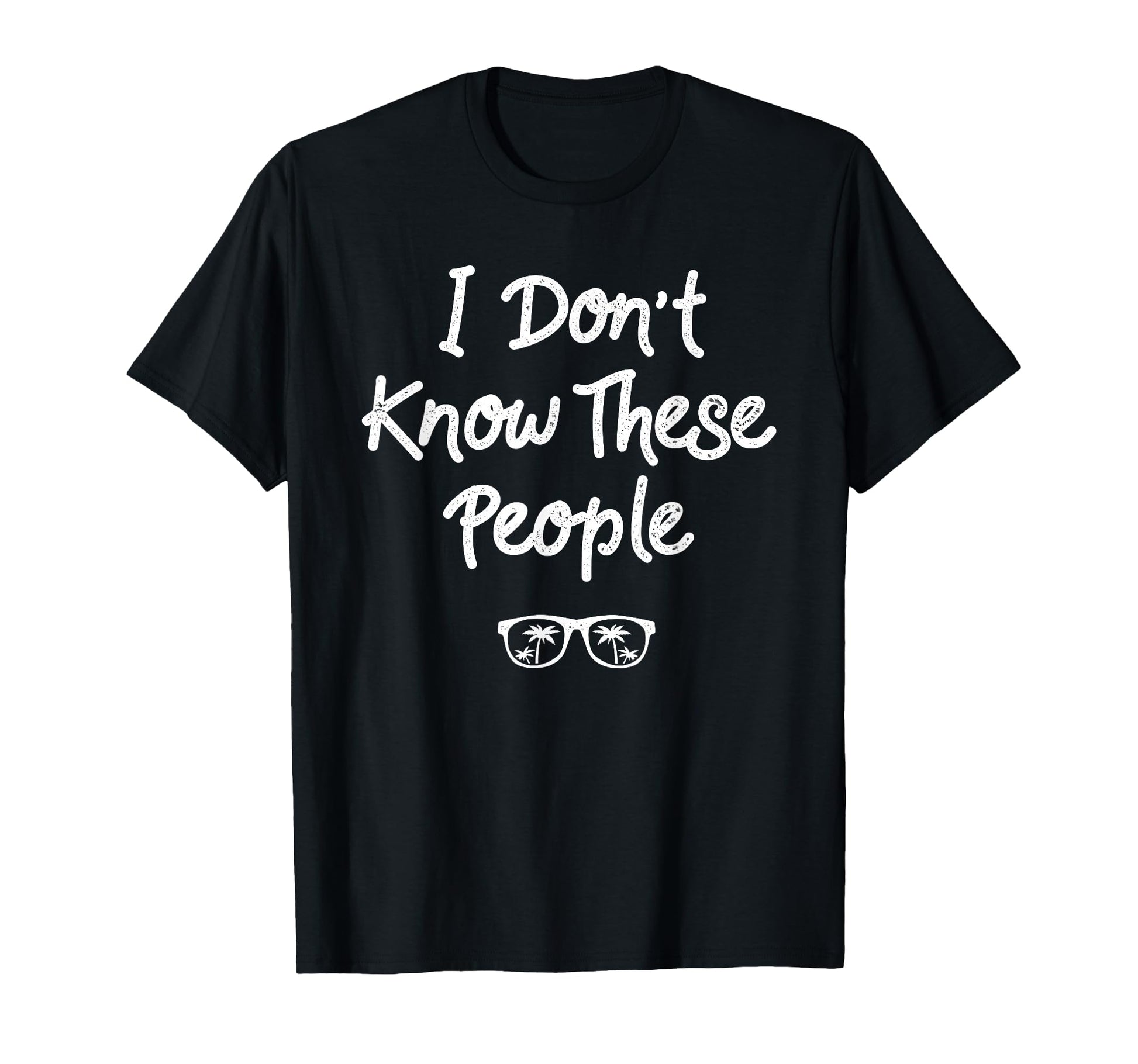 Funny Black Sunglasses Graphic T-Shirt for Family Vacation Fun