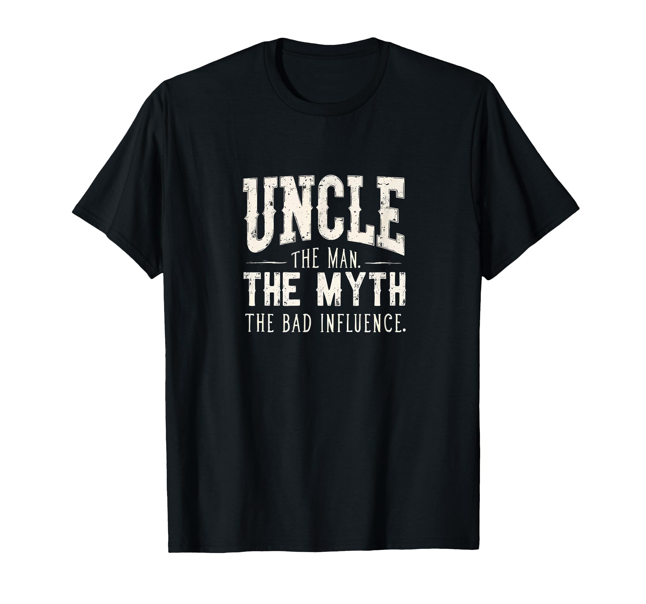 Funny Vintage Style T-Shirt for Uncles - The Man, The Myth, The Bad Influence