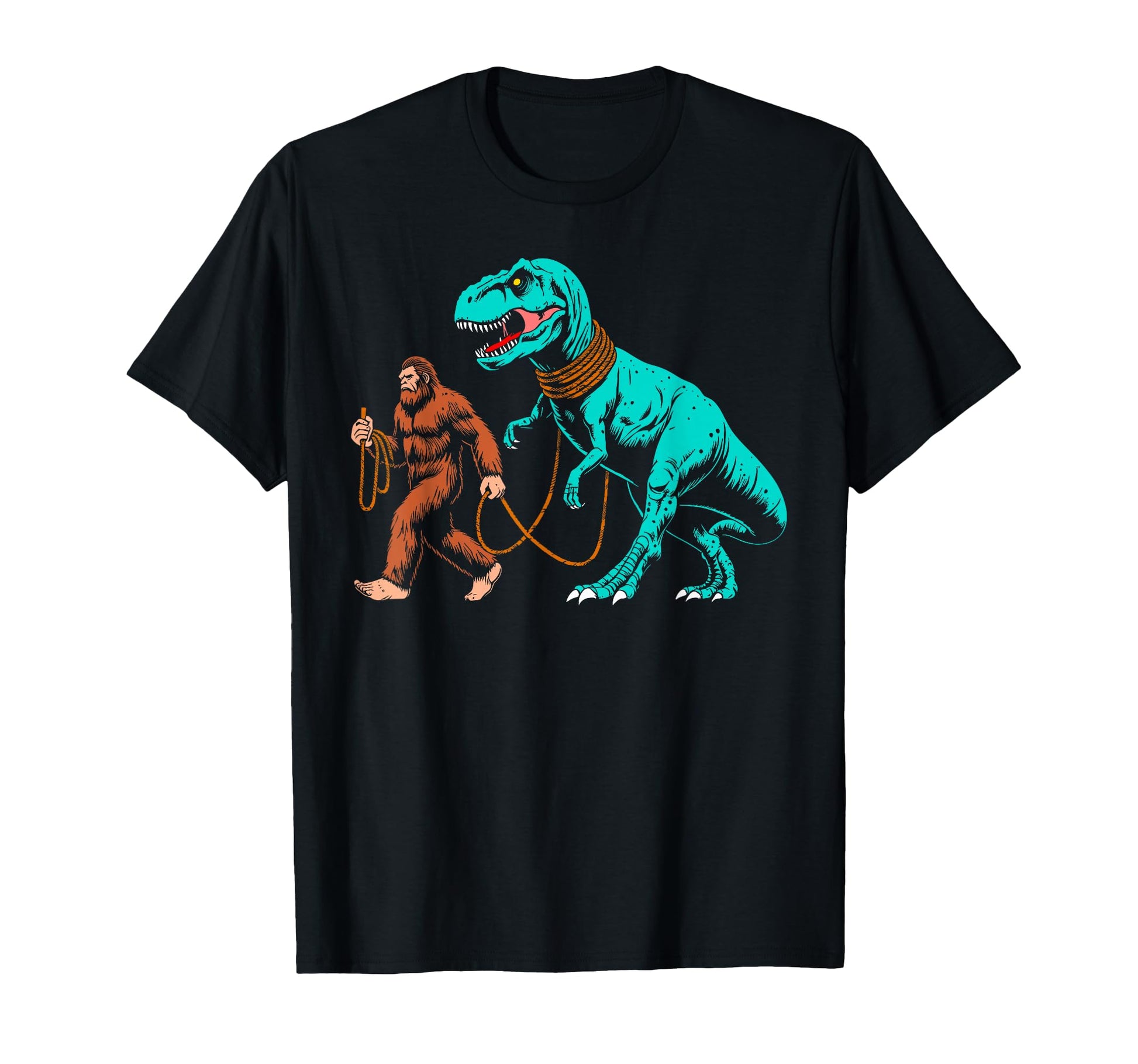 Humorous Bigfoot Walking Dinosaur T-Shirt for Fun and Unique Style