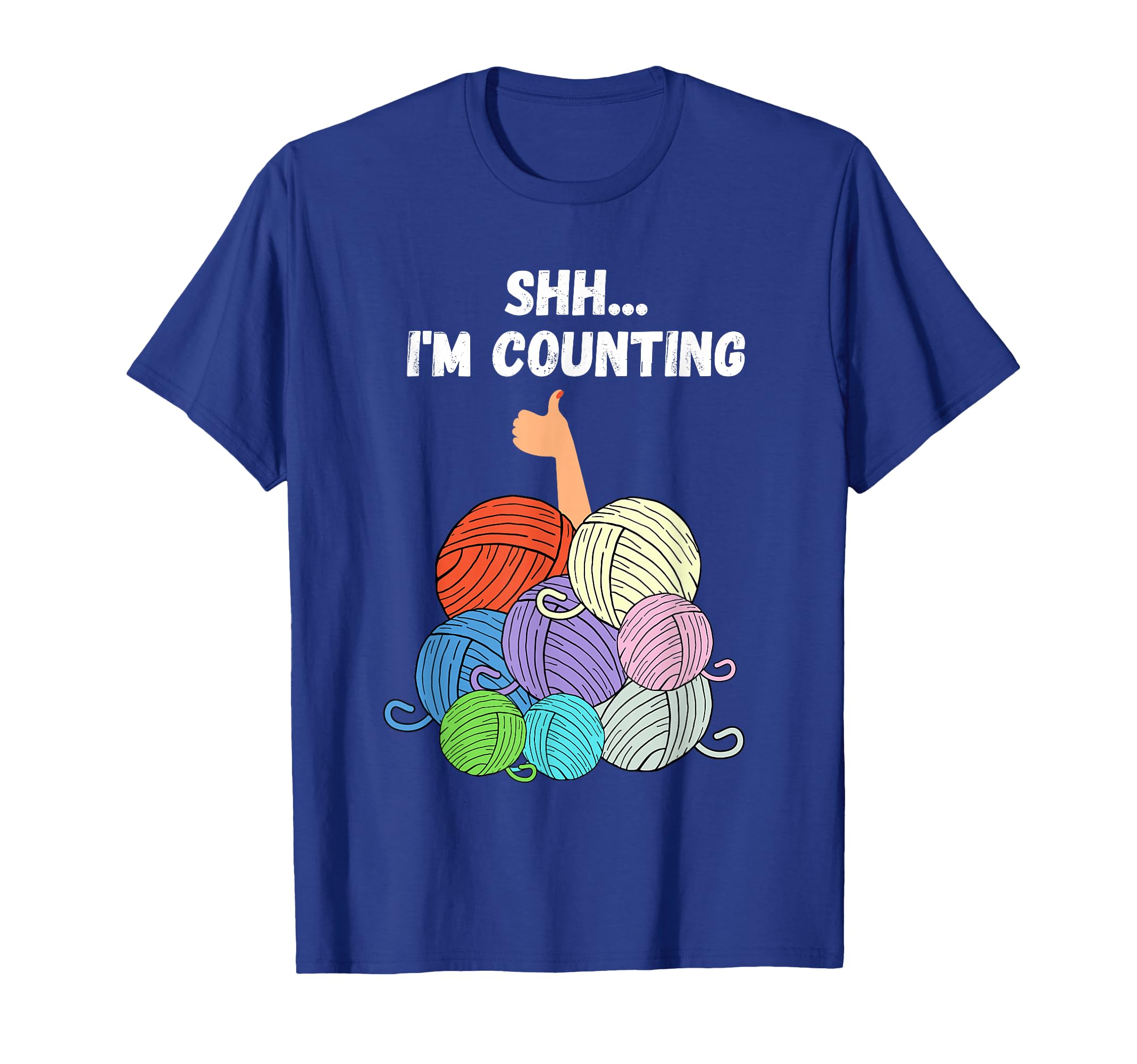 Funny Crochet Saying T-Shirt with Colorful Yarn Design for Craft Lovers