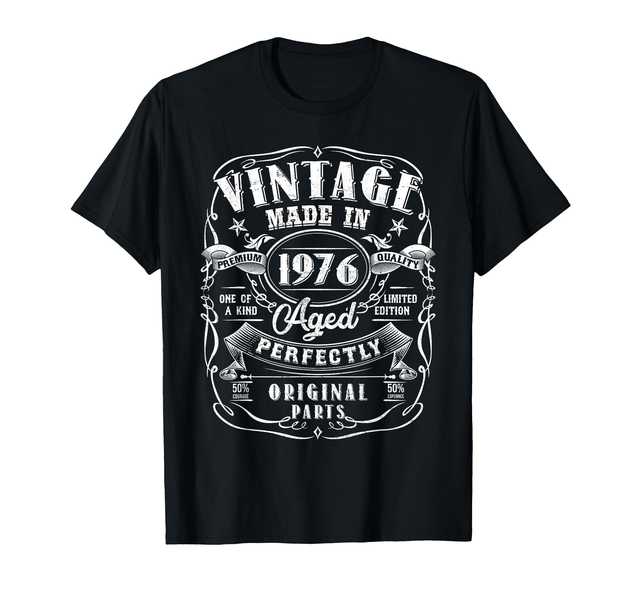 Vintage 1976 Aged Perfectly T-Shirt for Men, Perfect 50th Birthday Celebration Gift