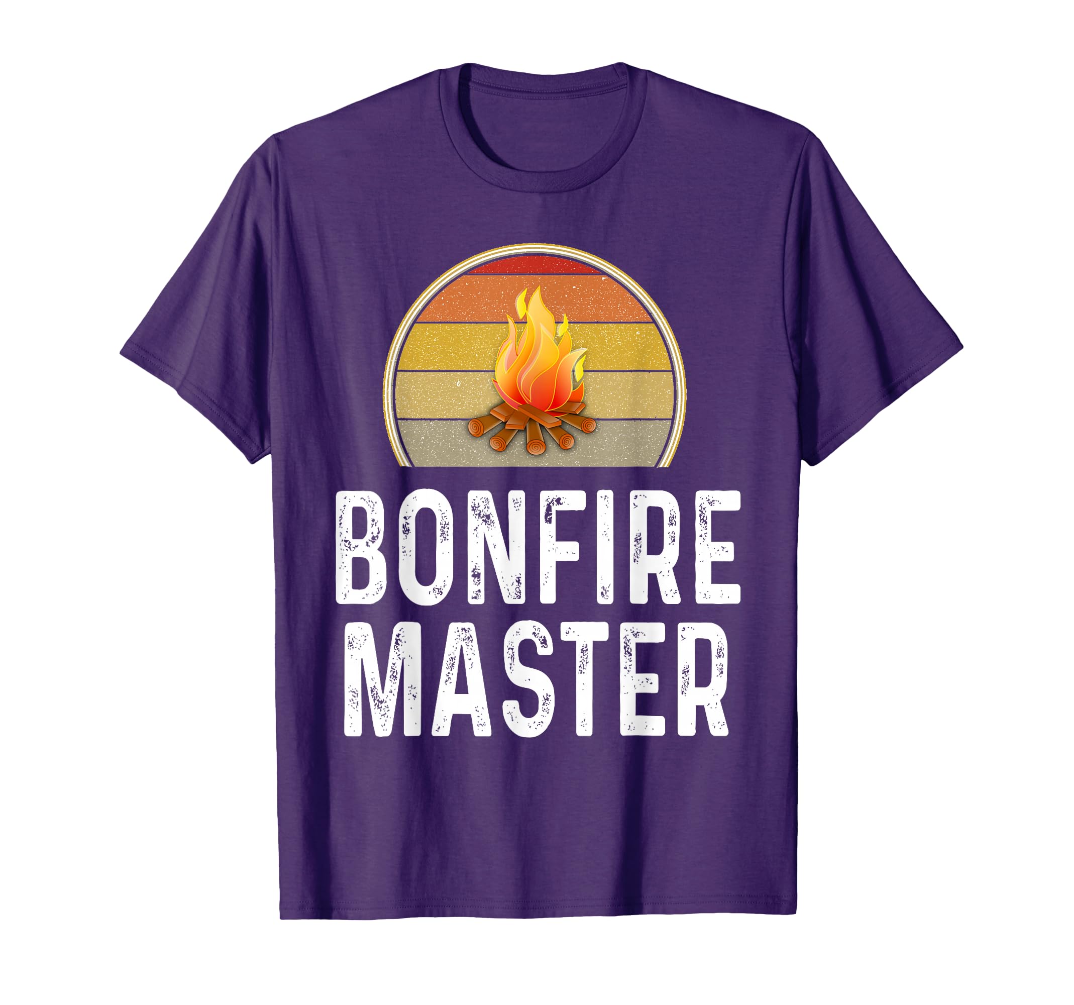 Funny Bonfire Master Retro T-Shirt for Outdoor Camping and Campfire Enthusiasts