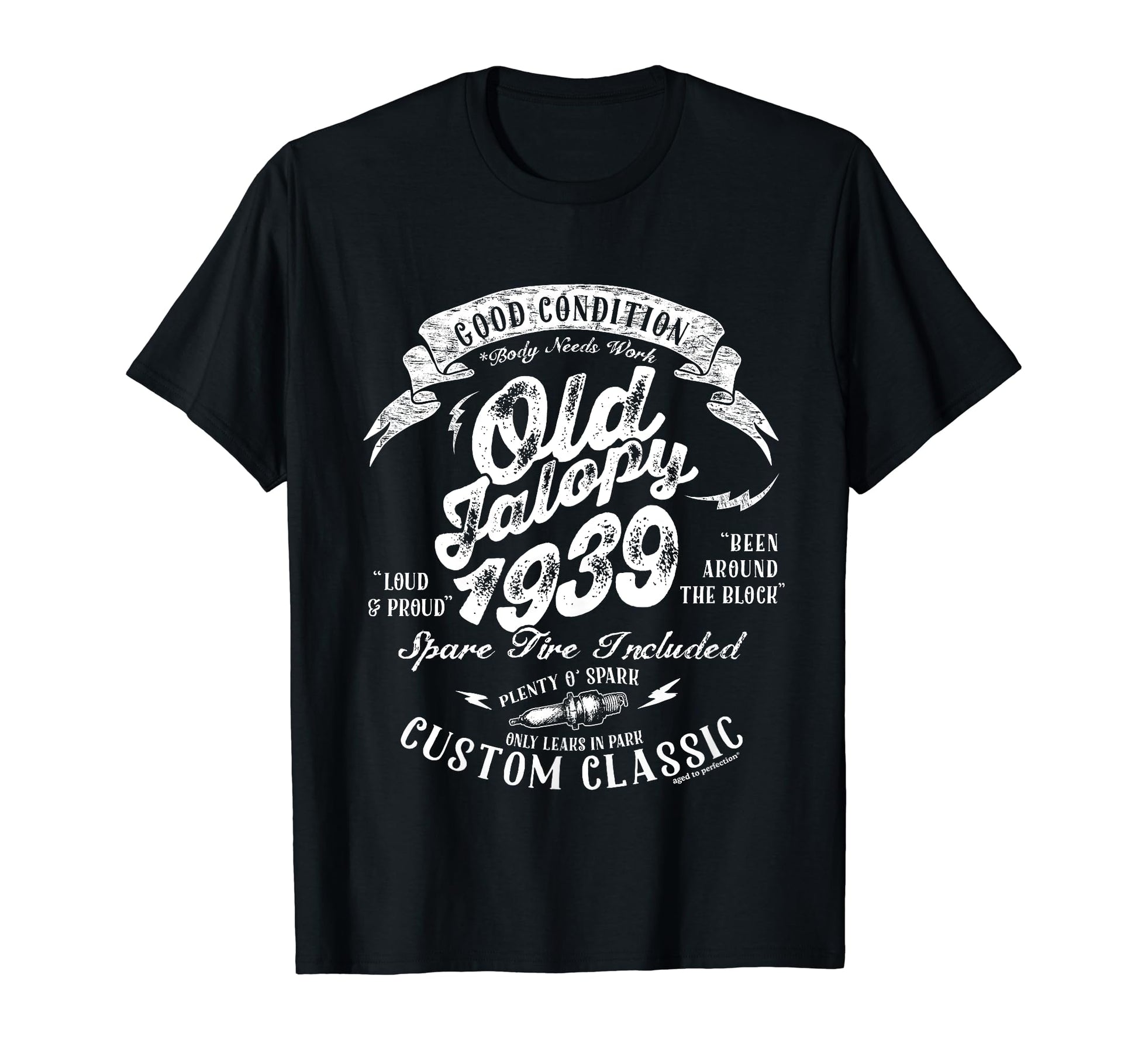 Funny Vintage 1939 Old Jalopy Graphic T-Shirt for Classic Car Enthusiasts
