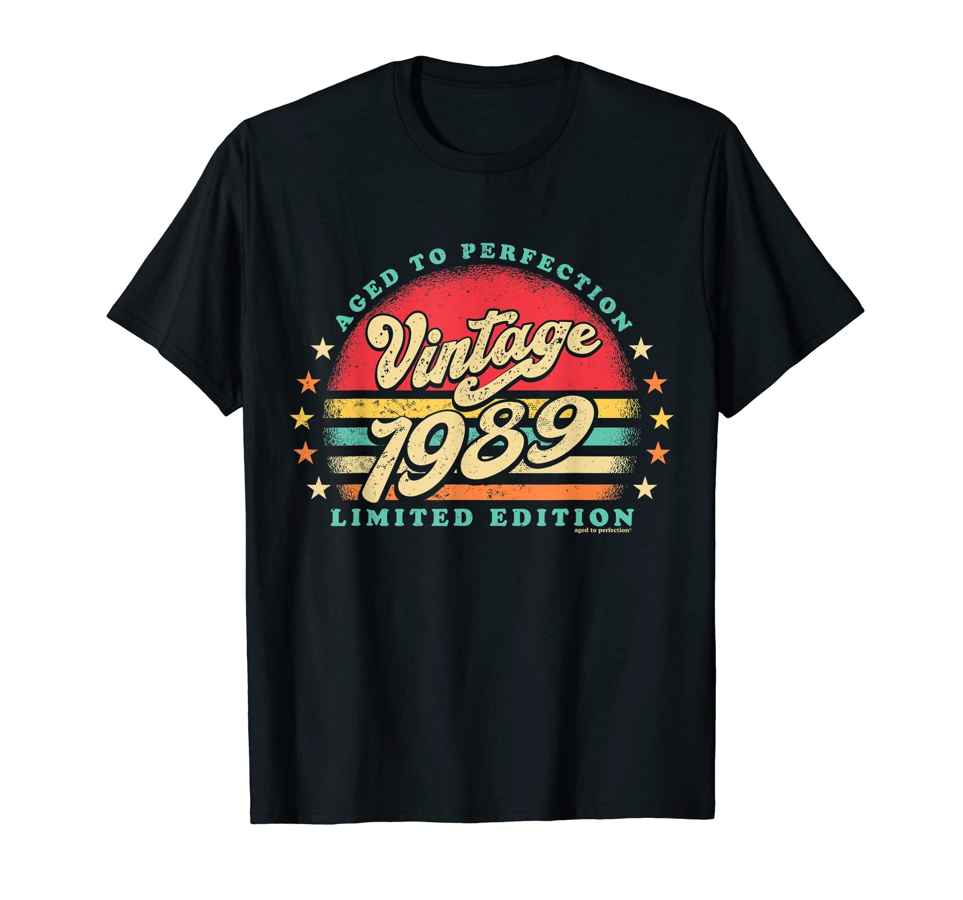 Retro 34th Birthday 1989 T-Shirt for Aged to Perfection Celebration