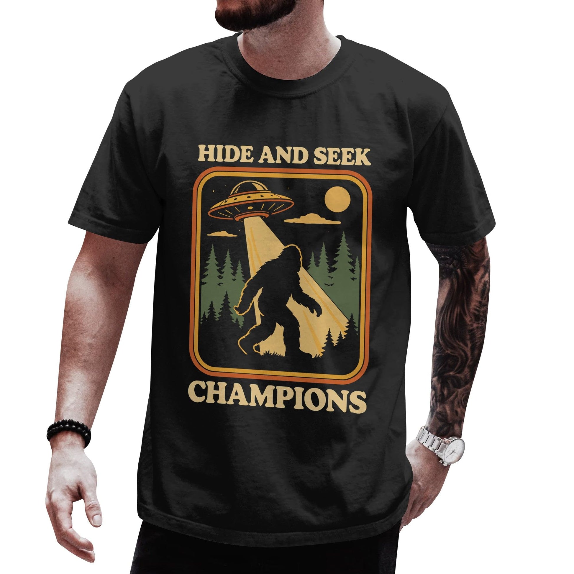 Vintage Bigfoot Graphic T-Shirt for Men - Perfect for Hide and Seek Champion Fans