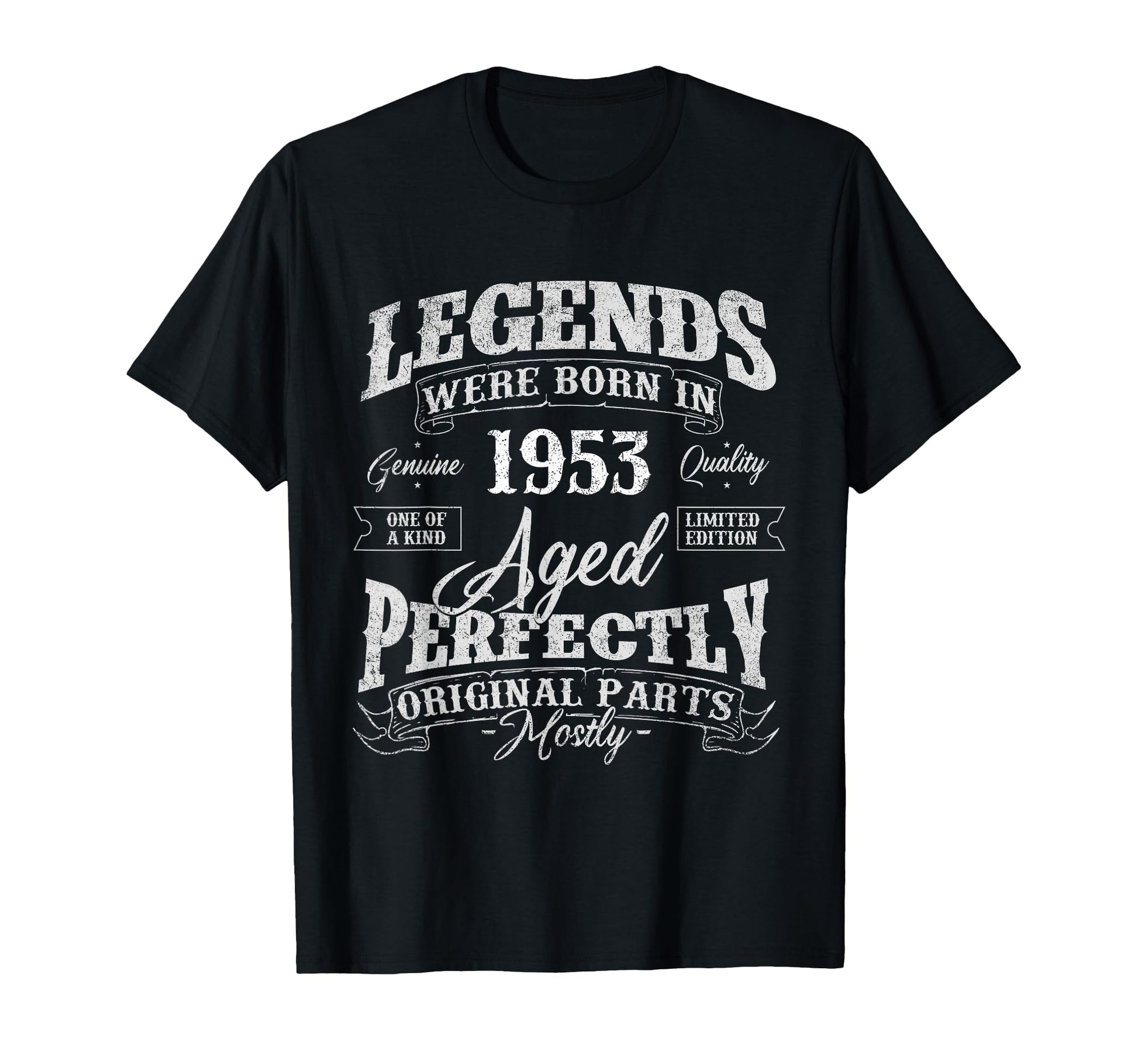 Vintage Legends Born in 1953 Birthday T-Shirt for Celebrating Milestones