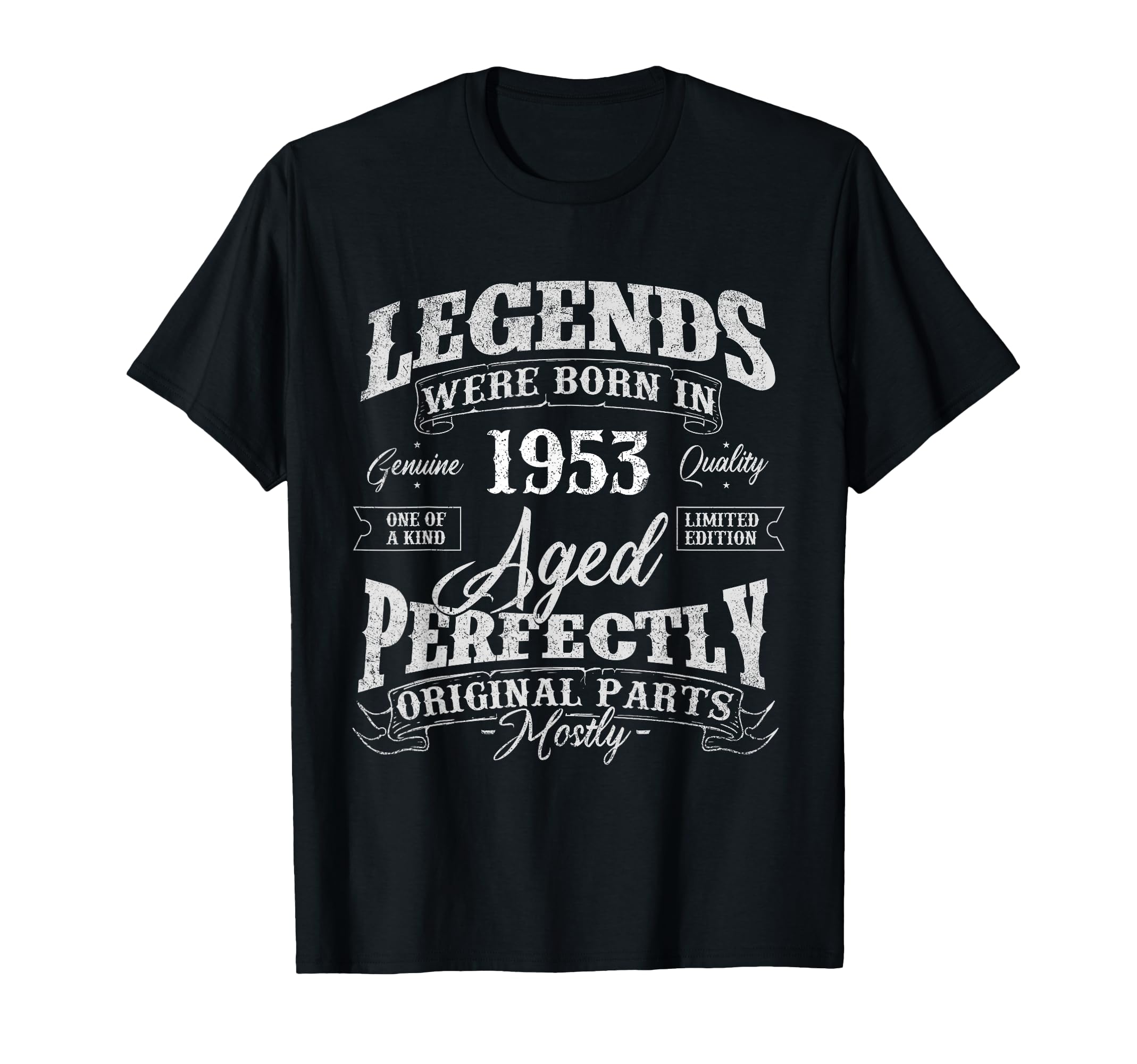Vintage Legends Born in 1953 Birthday T-Shirt for Celebrating Milestones