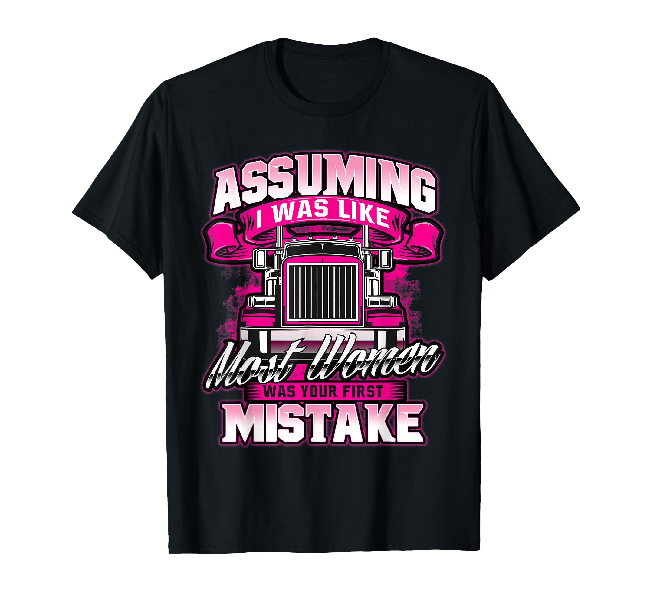 Bold Graphic Truck Design T-Shirt for Female Truck Drivers - Celebrate Your Journey