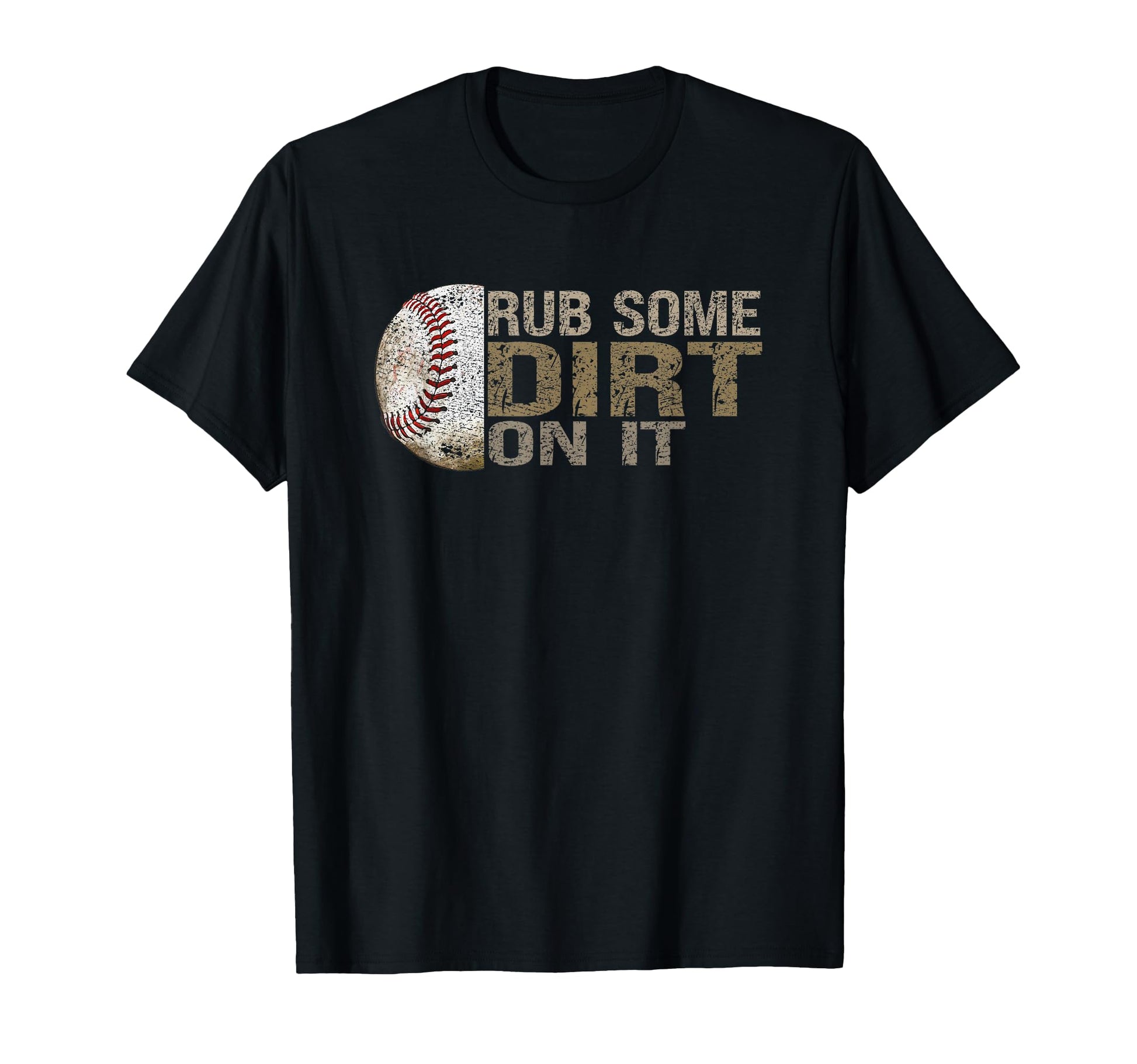 Funny Dirt Texture Baseball Graphic T-Shirt for Playful Sports Enthusiasts