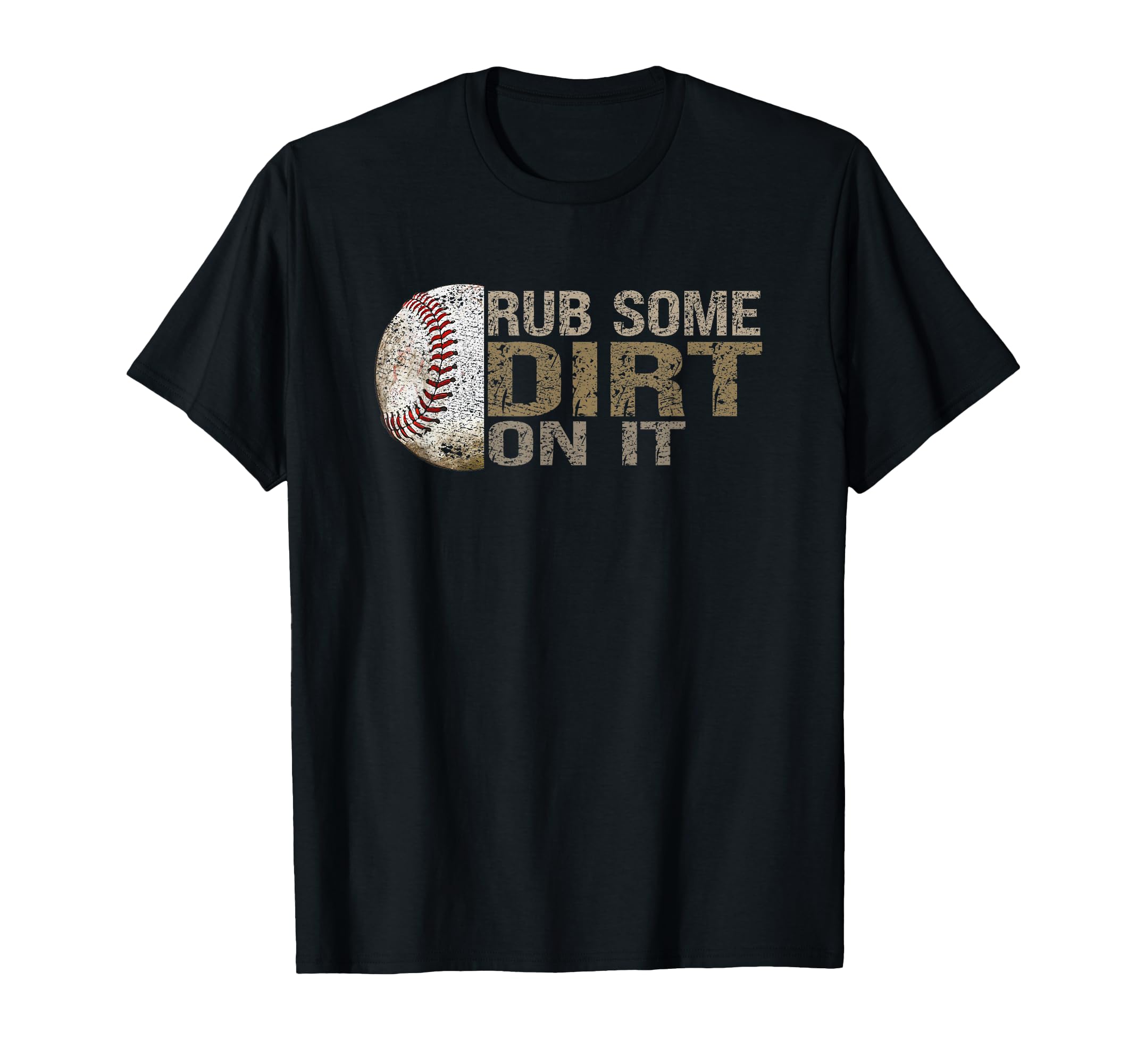 Funny Dirt Texture Baseball Graphic T-Shirt for Playful Sports Enthusiasts