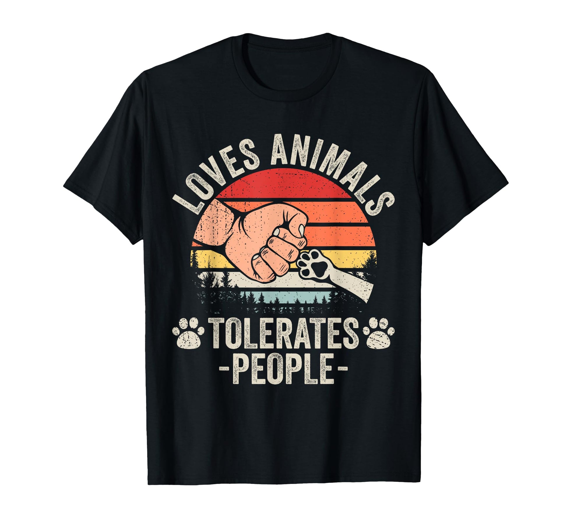 Funny Animal Lover T-Shirt with Sunset Design - Perfect Gift for Dog Moms and Animal Enthusiasts