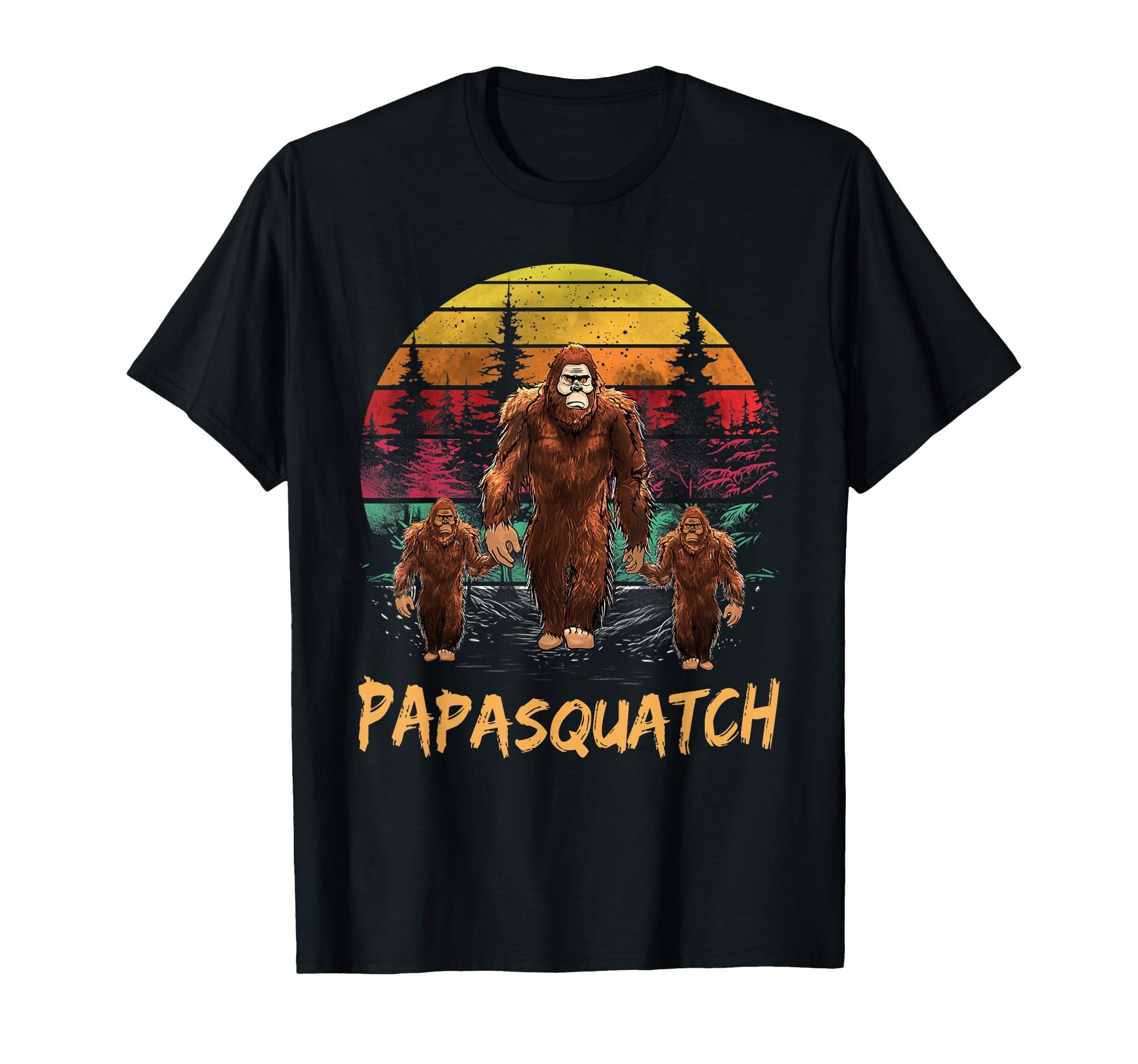 Retro Bigfoot Sasquatch Graphic T-Shirt for Dads - Perfect Father's Day Gift