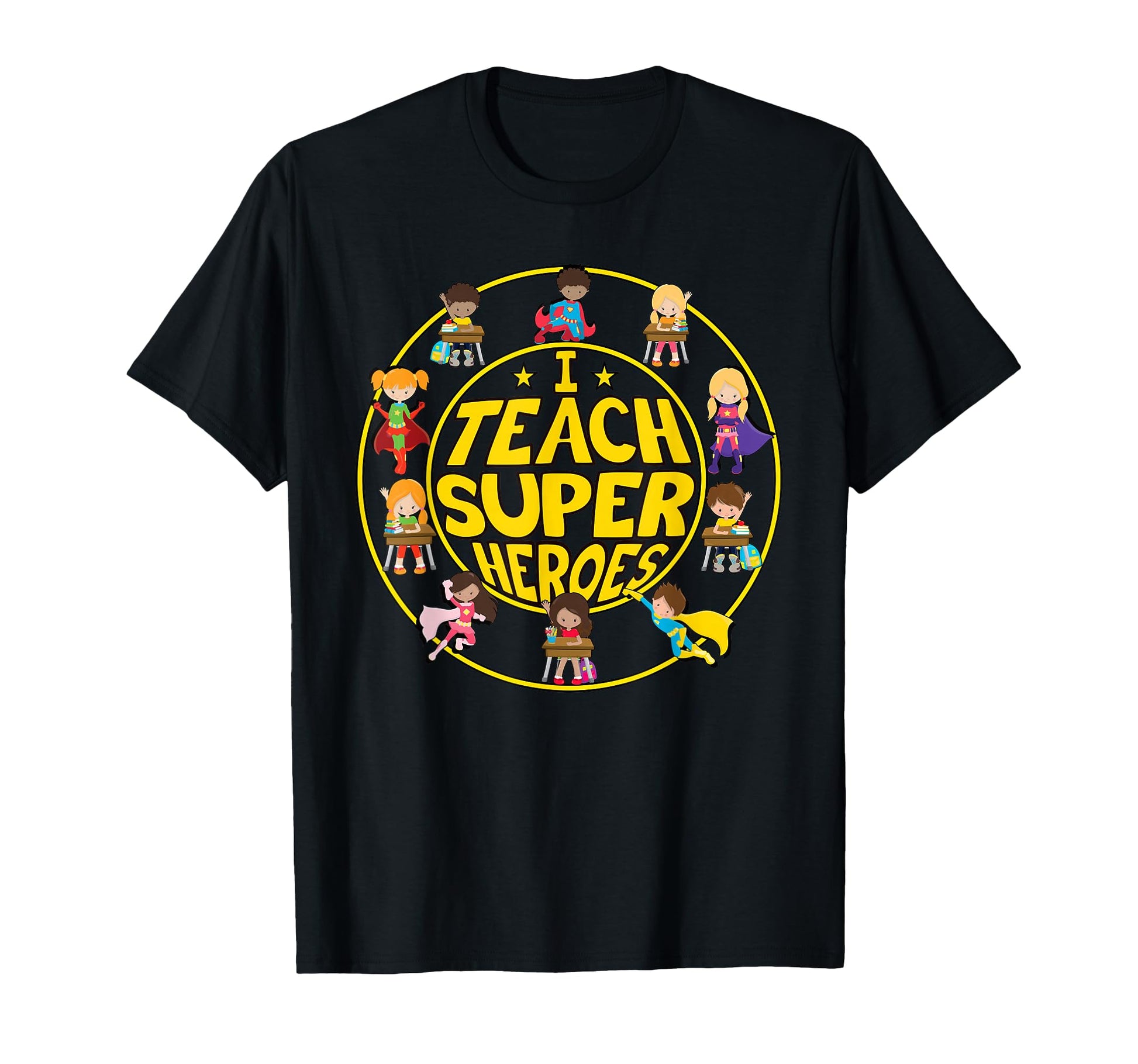 Colorful Superhero Design T-Shirt - Perfect for Inspiring Future Heroes