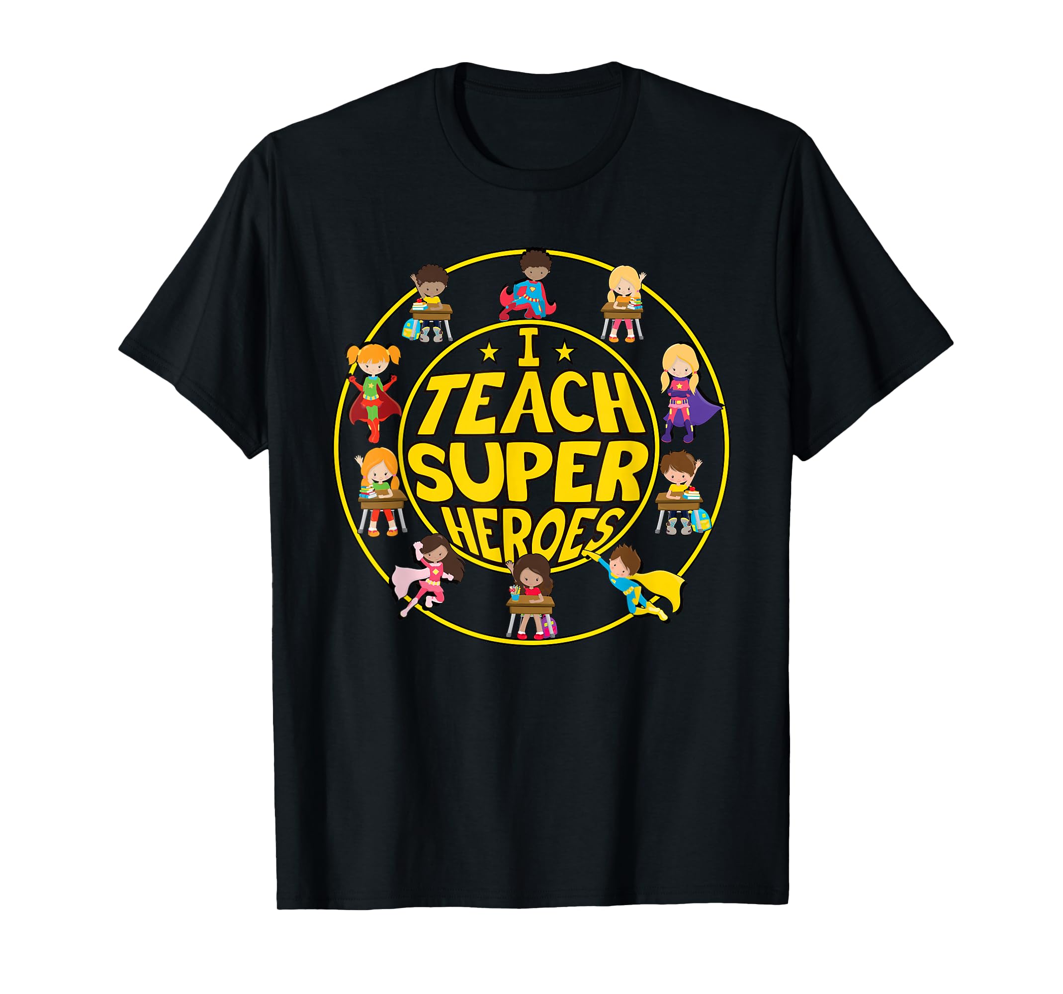 Colorful Superhero Design T-Shirt - Perfect for Inspiring Future Heroes