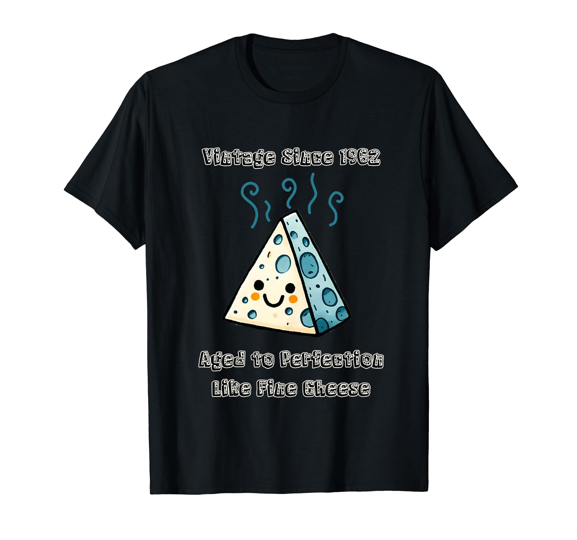 Vintage Aged to Perfection Cheese Wedge Funny T-Shirt for Humorous Style