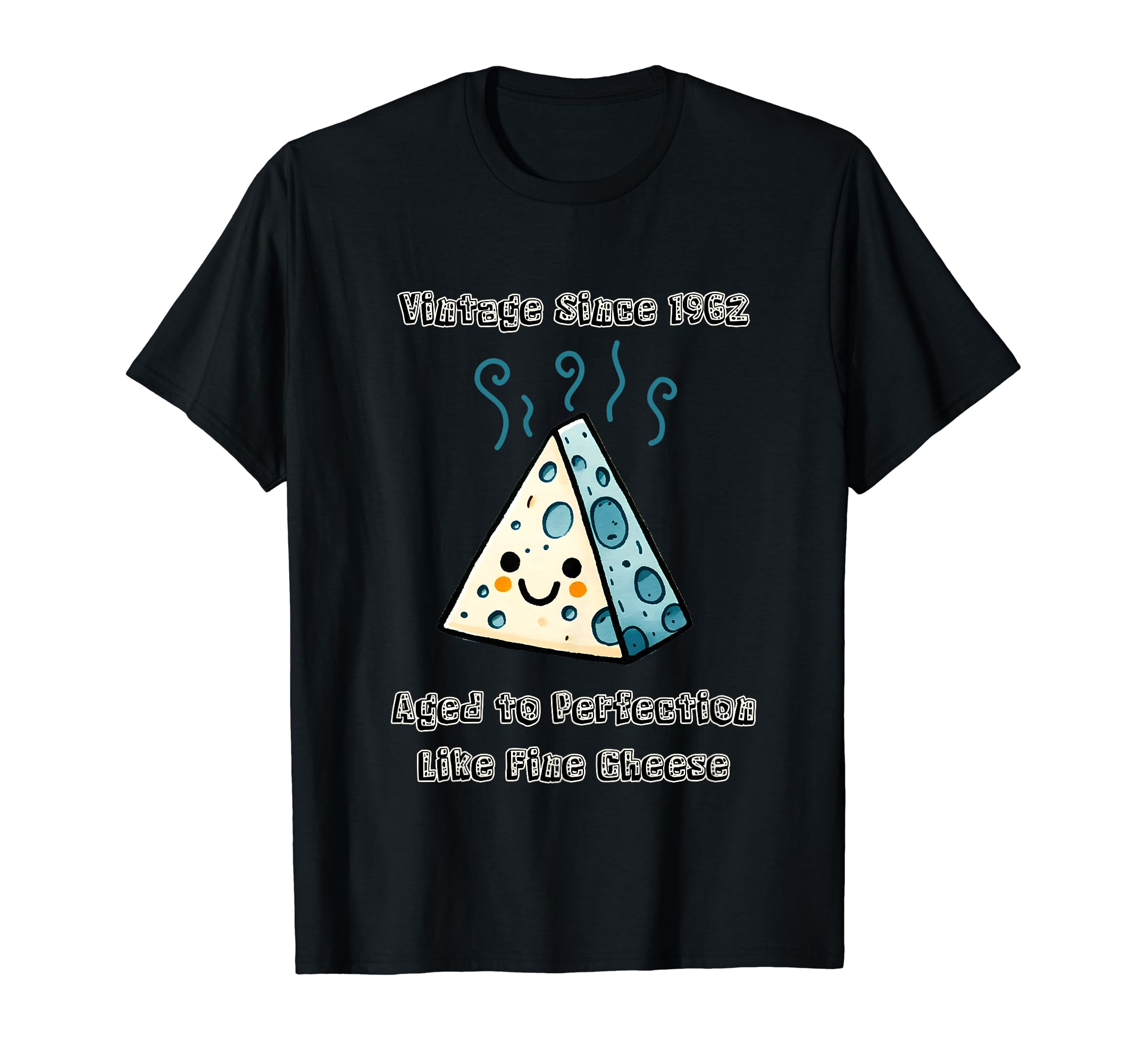 Vintage Aged to Perfection Cheese Wedge Funny T-Shirt for Humorous Style