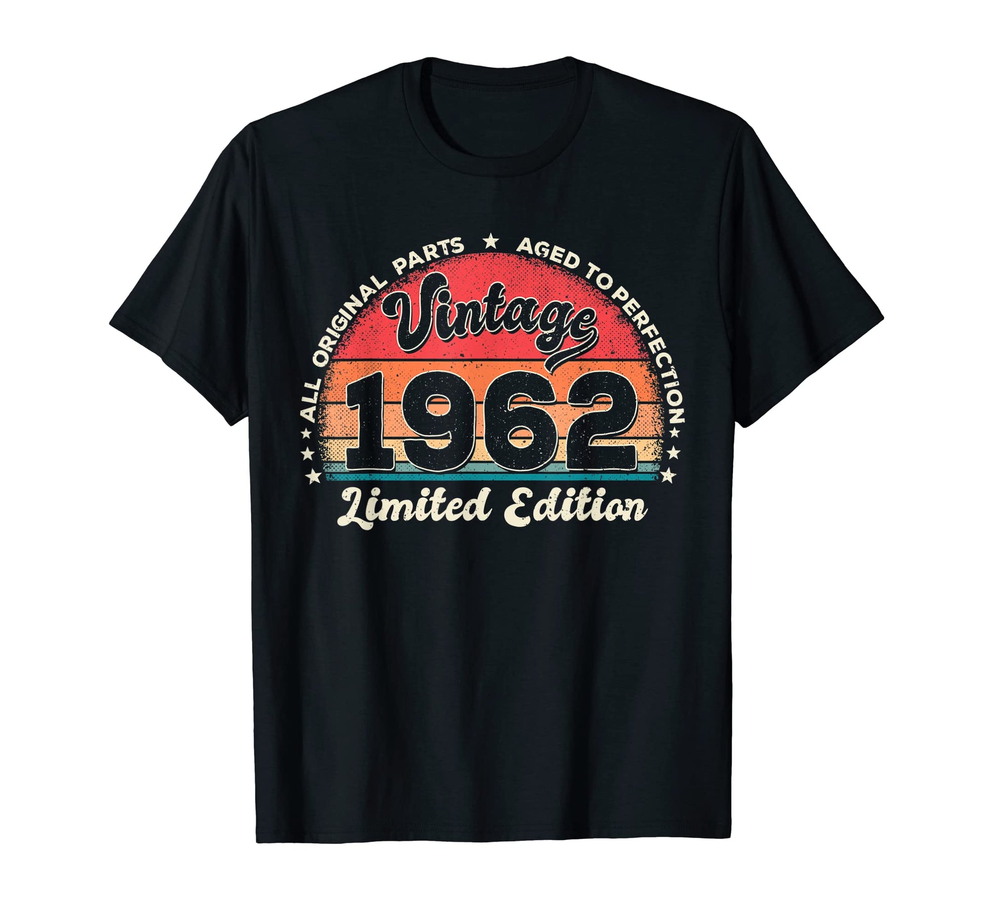 Vintage 1962 Limited Edition Original Parts Aged Perfection T-Shirt for Retro Style Enthusiasts