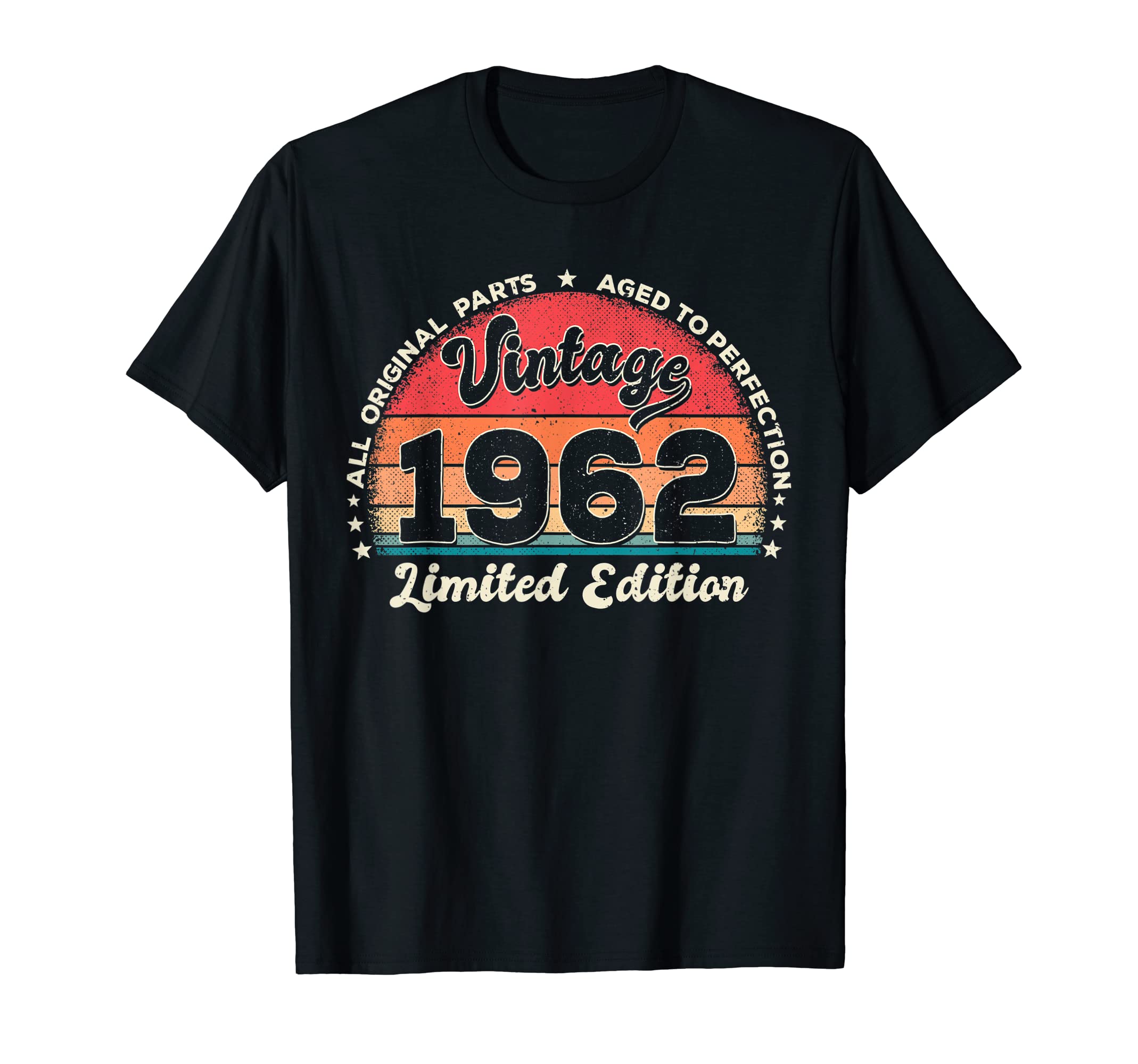 Vintage 1962 Limited Edition Original Parts Aged Perfection T-Shirt for Retro Style Enthusiasts