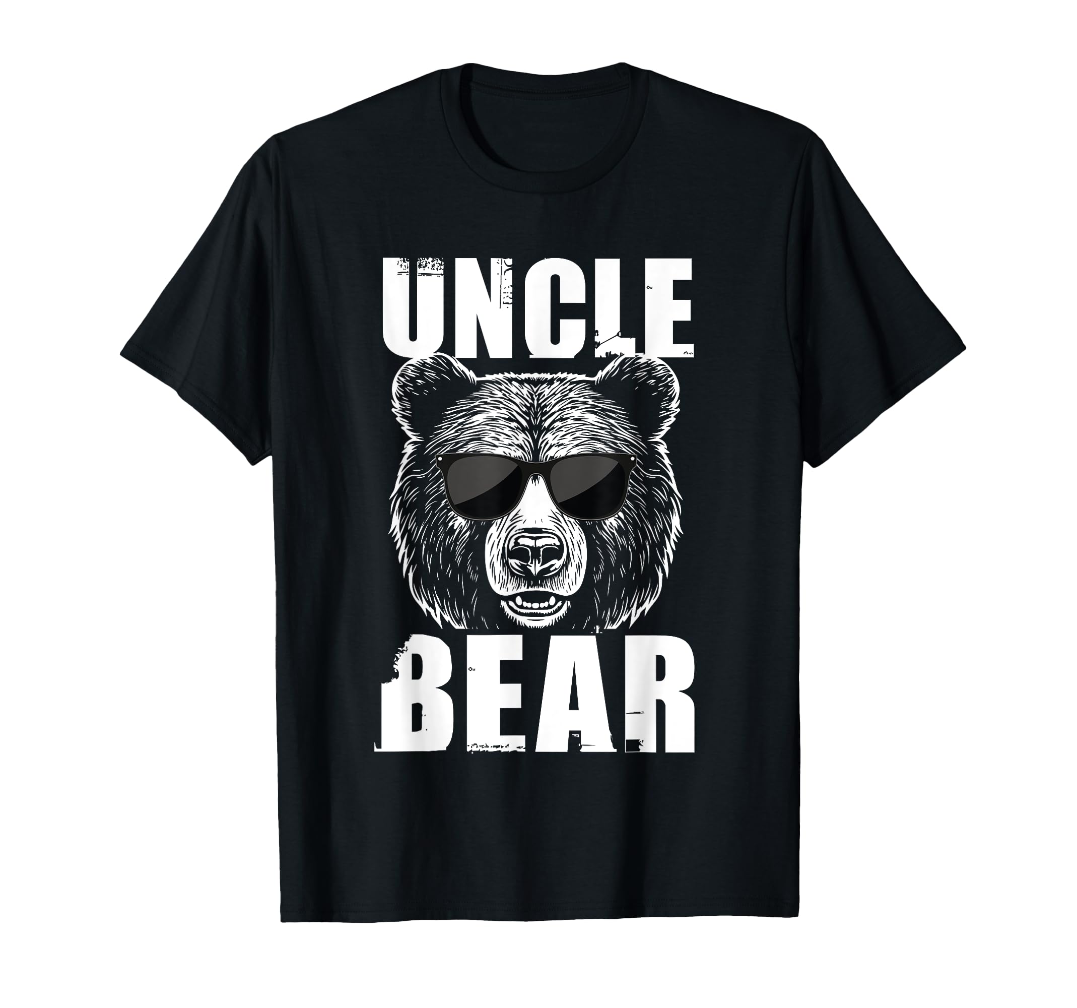 Cool Uncle Bear with Sunglasses Graphic T-Shirt for Family Matching Fun