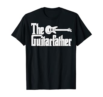 Stylish Electric Guitar Silhouette T-Shirt for Musician Dad Fathers Day Gift