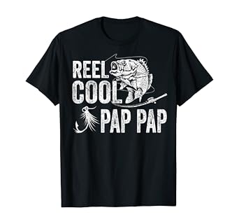 Lightweight Cartoon Fish Fishing T-Shirt for Fun Father's Day Gifts