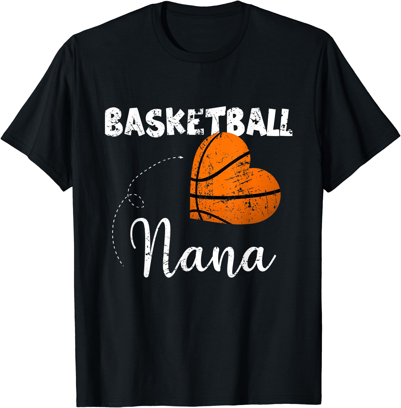 Cute Basketball Heart Nana Graphic T-Shirt - Perfect Gift for Grandmothers