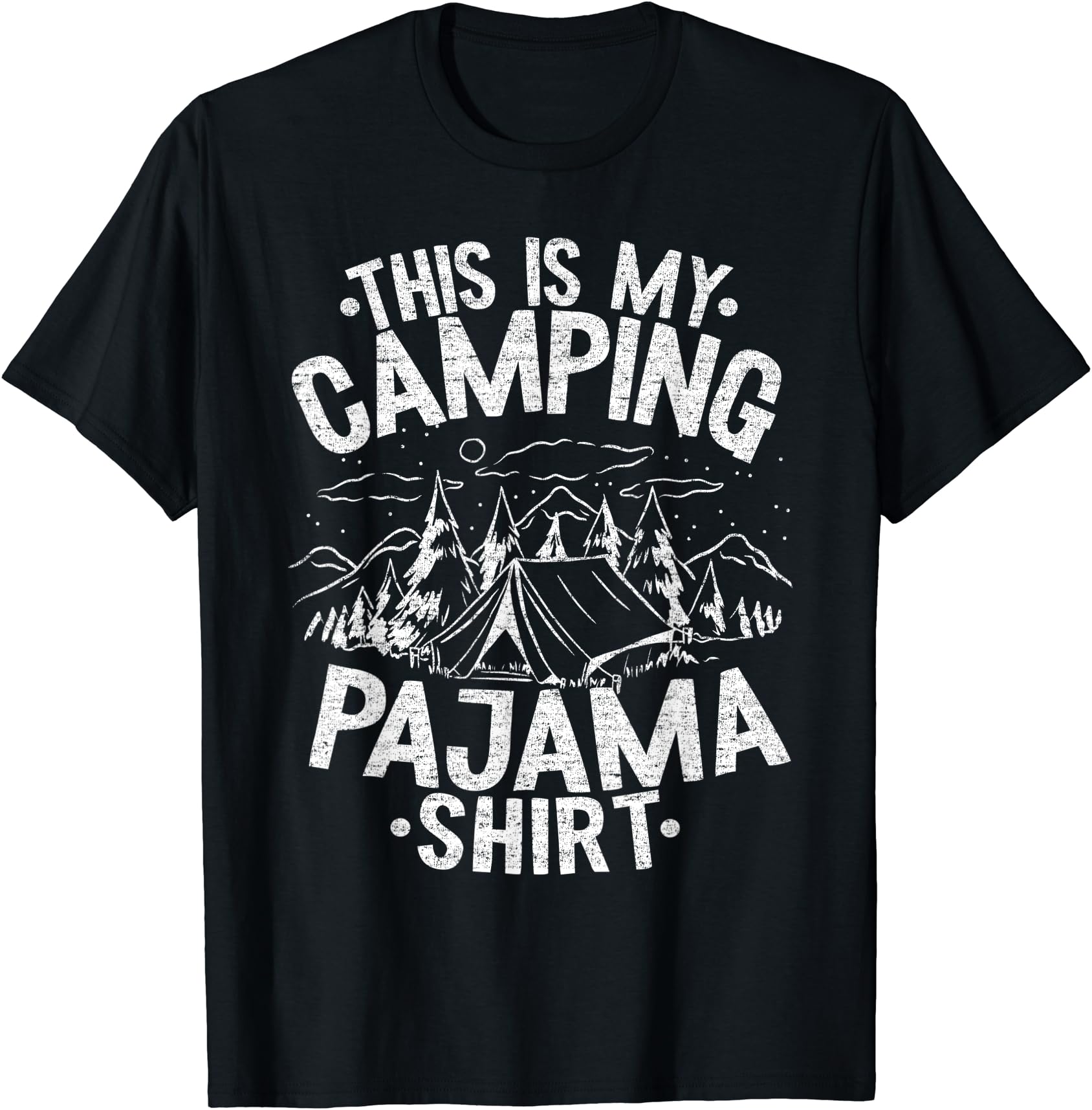 Funny Retro Camping Scene T-Shirt for Outdoor Adventures and Hiking Enthusiasts