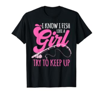 Playful Fishing Gift T-Shirt for Fun-Loving Fisherwomen with Pink Design