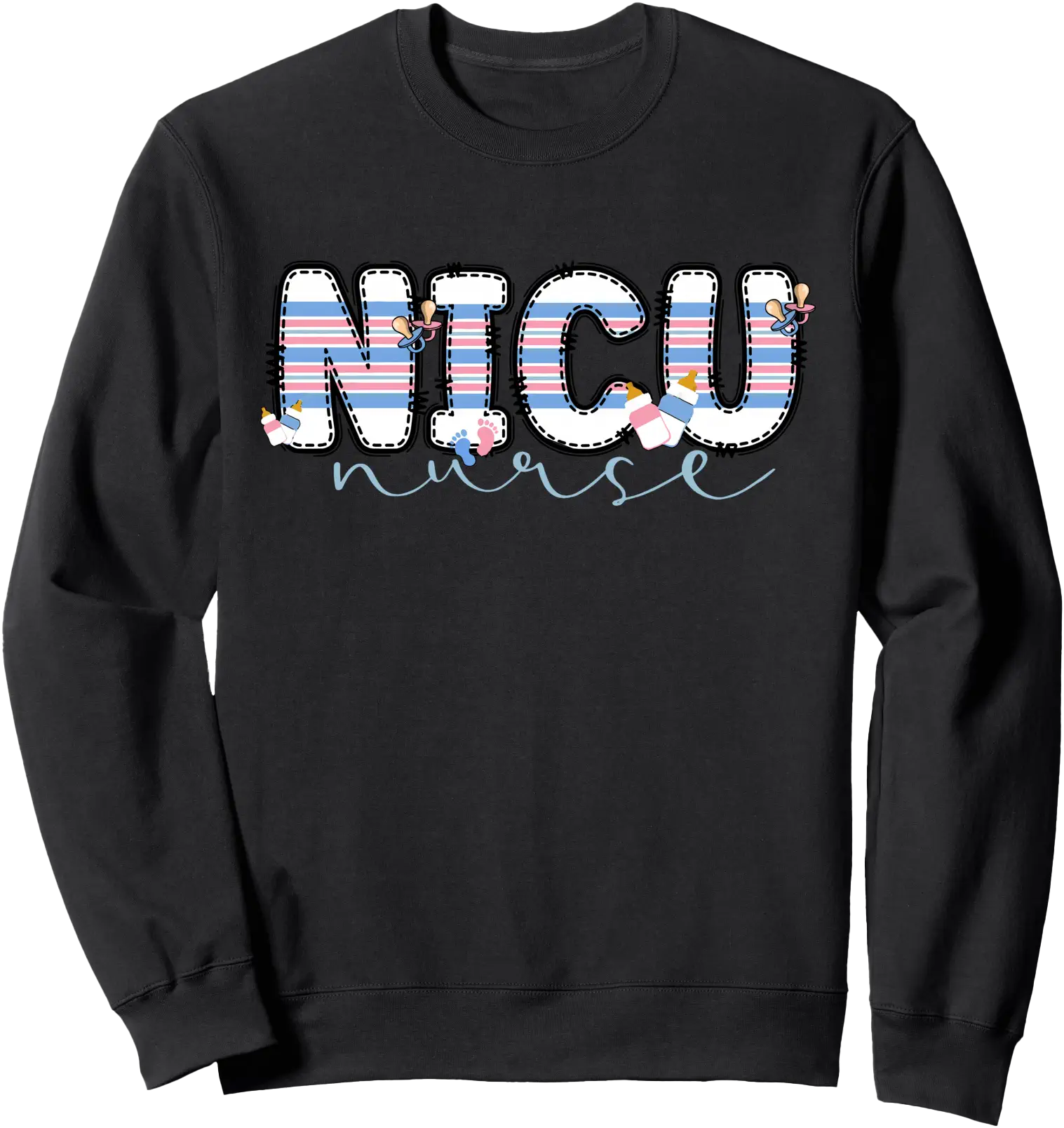 Colorful NICU Nurse Design Sweatshirt for Comfort and Support in the Neonatal Intensive Care Unit