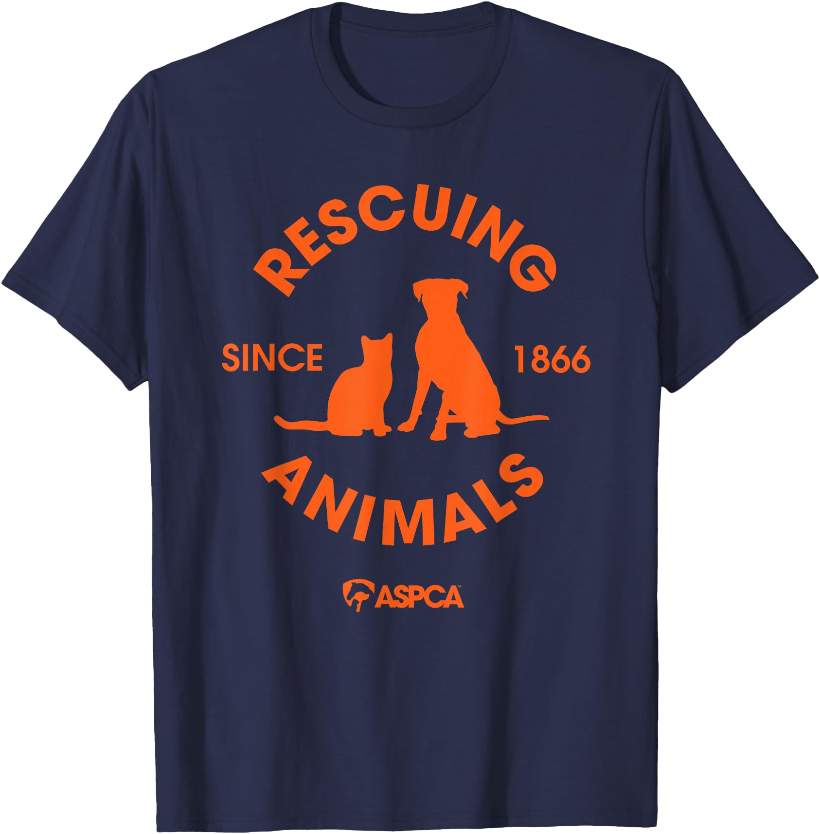 Rescuing Animals Since 1866 Black Short-Sleeve T-Shirt for Animal Lovers