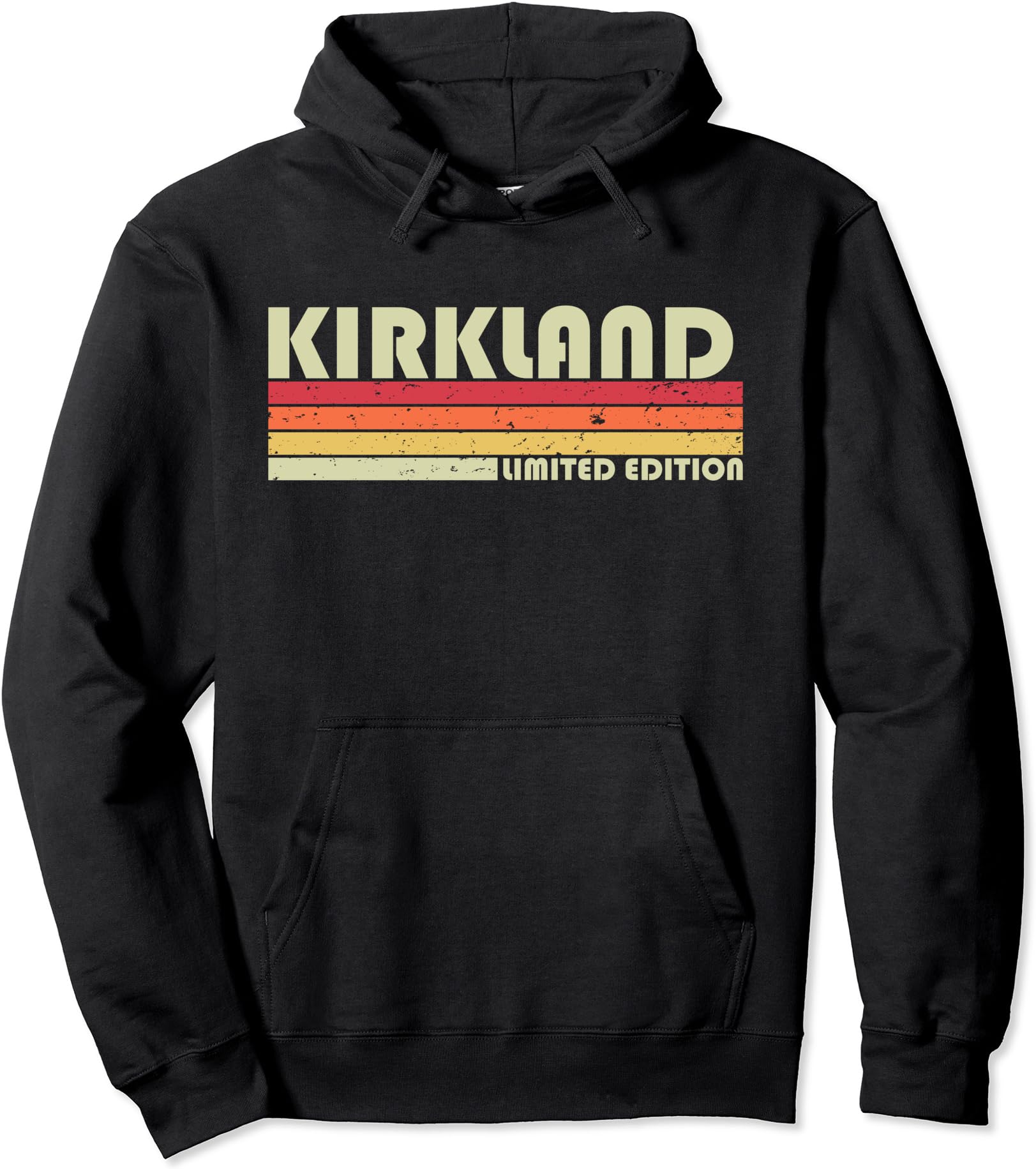Funny Retro Vintage 80s KIRKLAND Surname Pullover Hoodie for Birthday Reunions