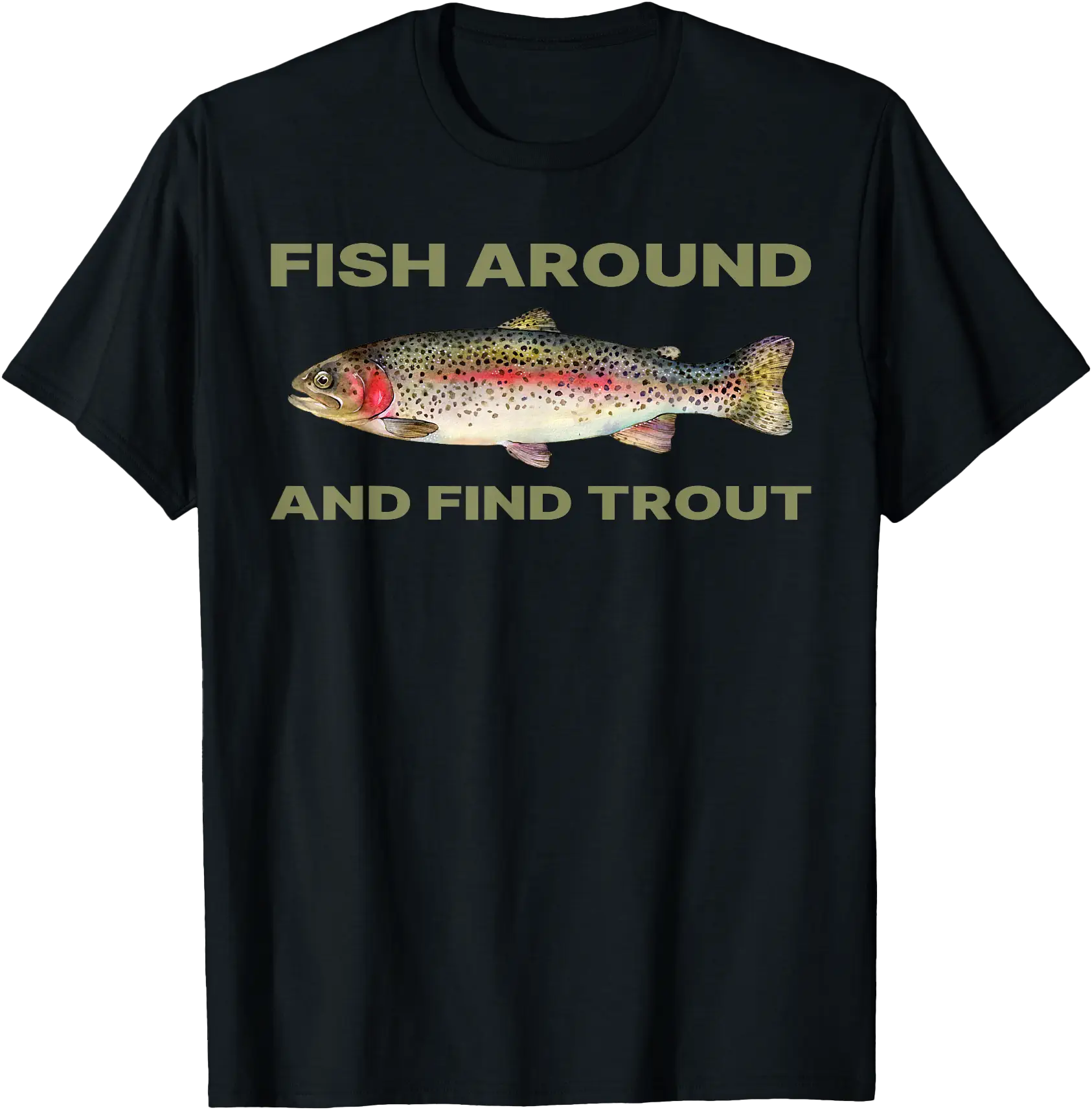 Colorful Rainbow Trout Fishing T-Shirt for Fun and Laughter on the Water