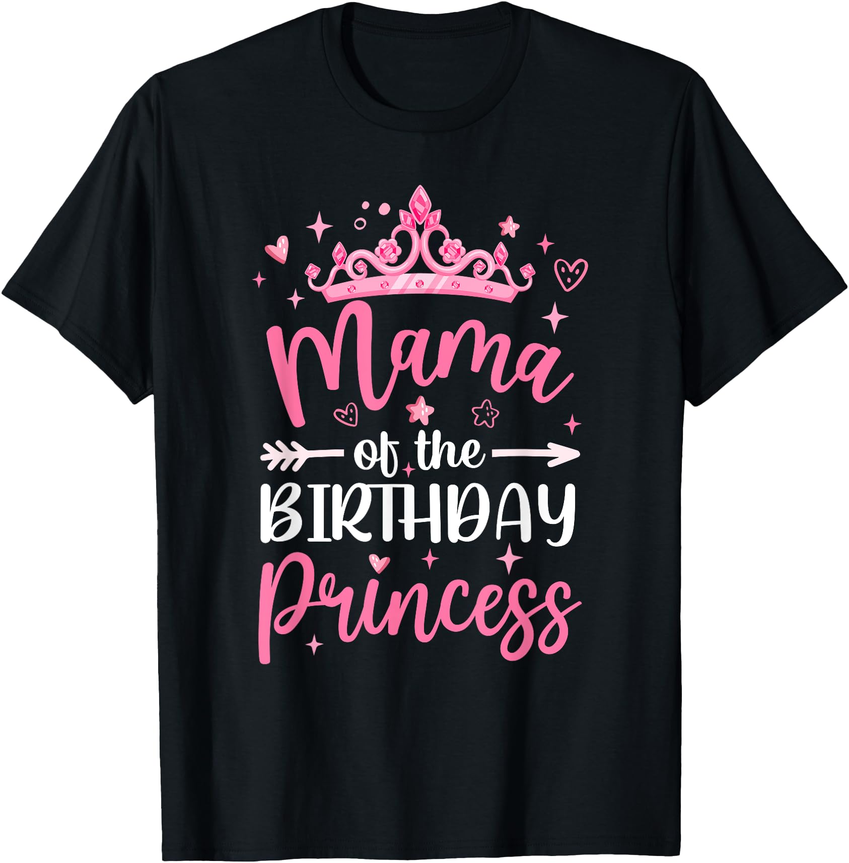 Festive Royal Birthday Mama T-Shirt for Family Celebrations