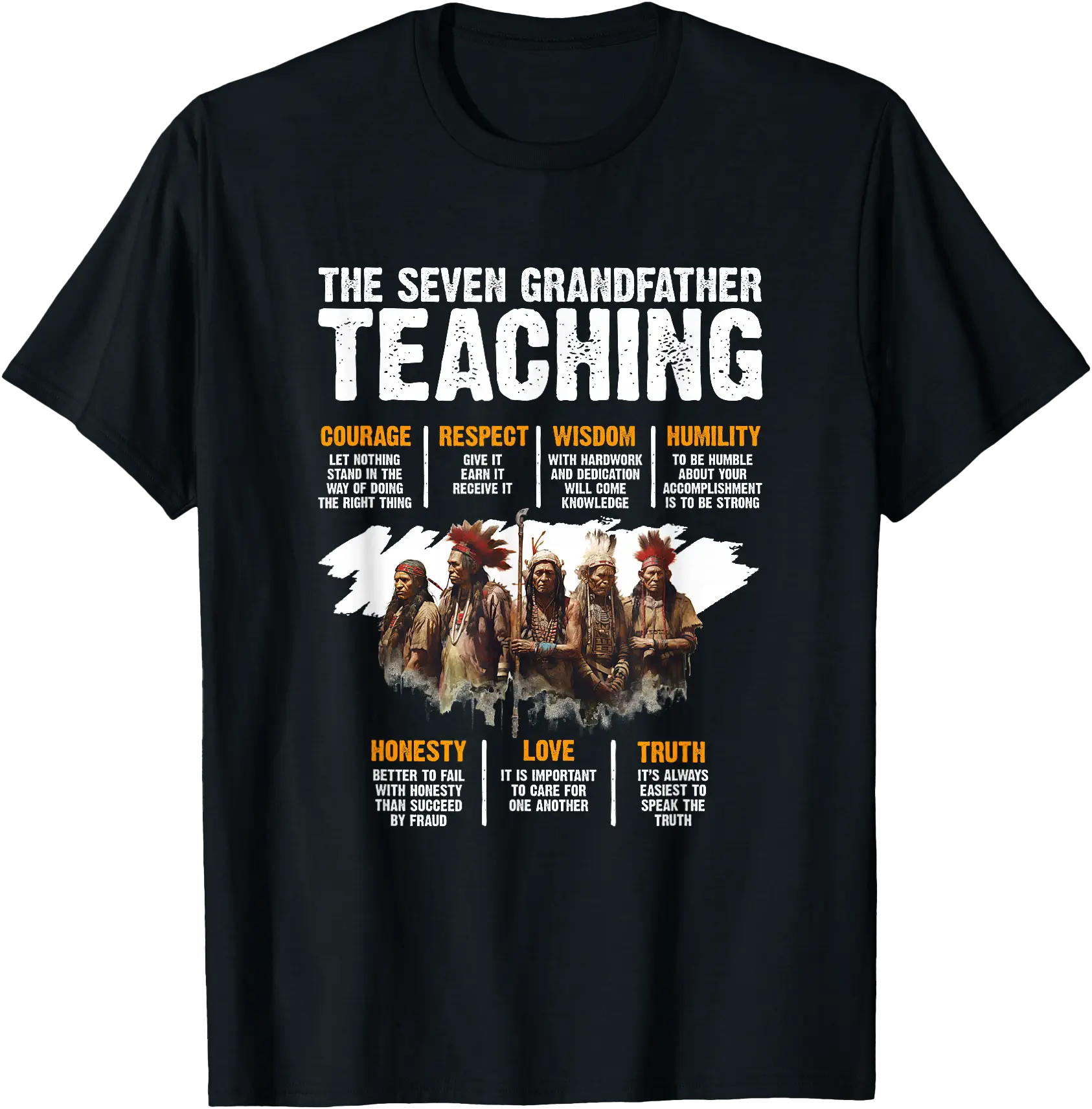 Cultural Grandfather Teaching Native American Values T-Shirt for Wisdom and Respect