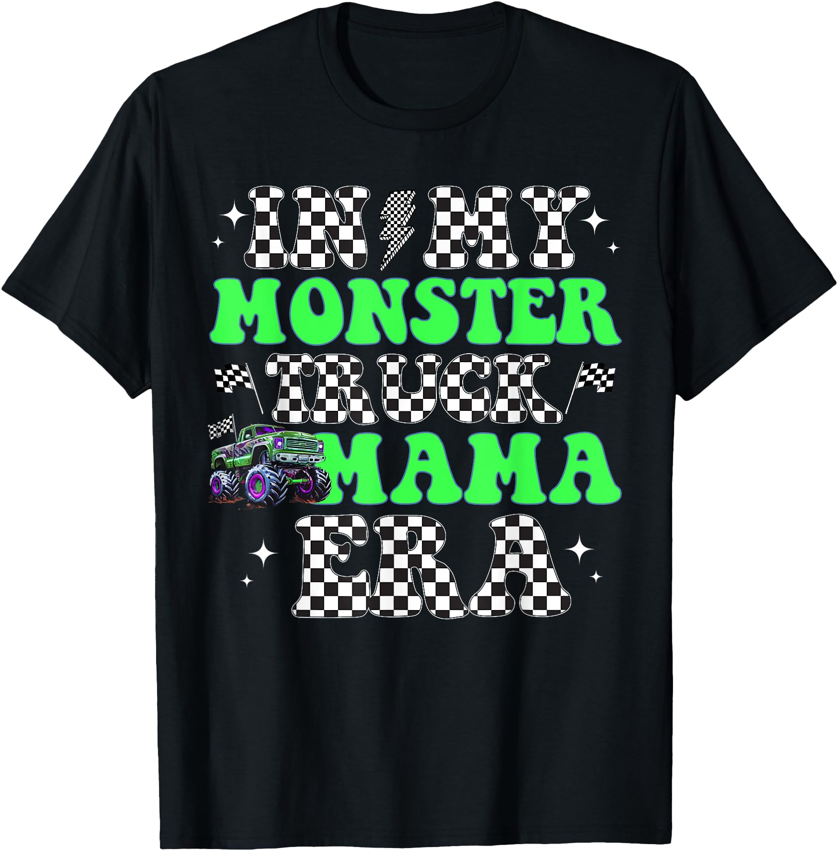 Retro Monster Truck Mom Mama Era Graphic T-Shirt Fun Style