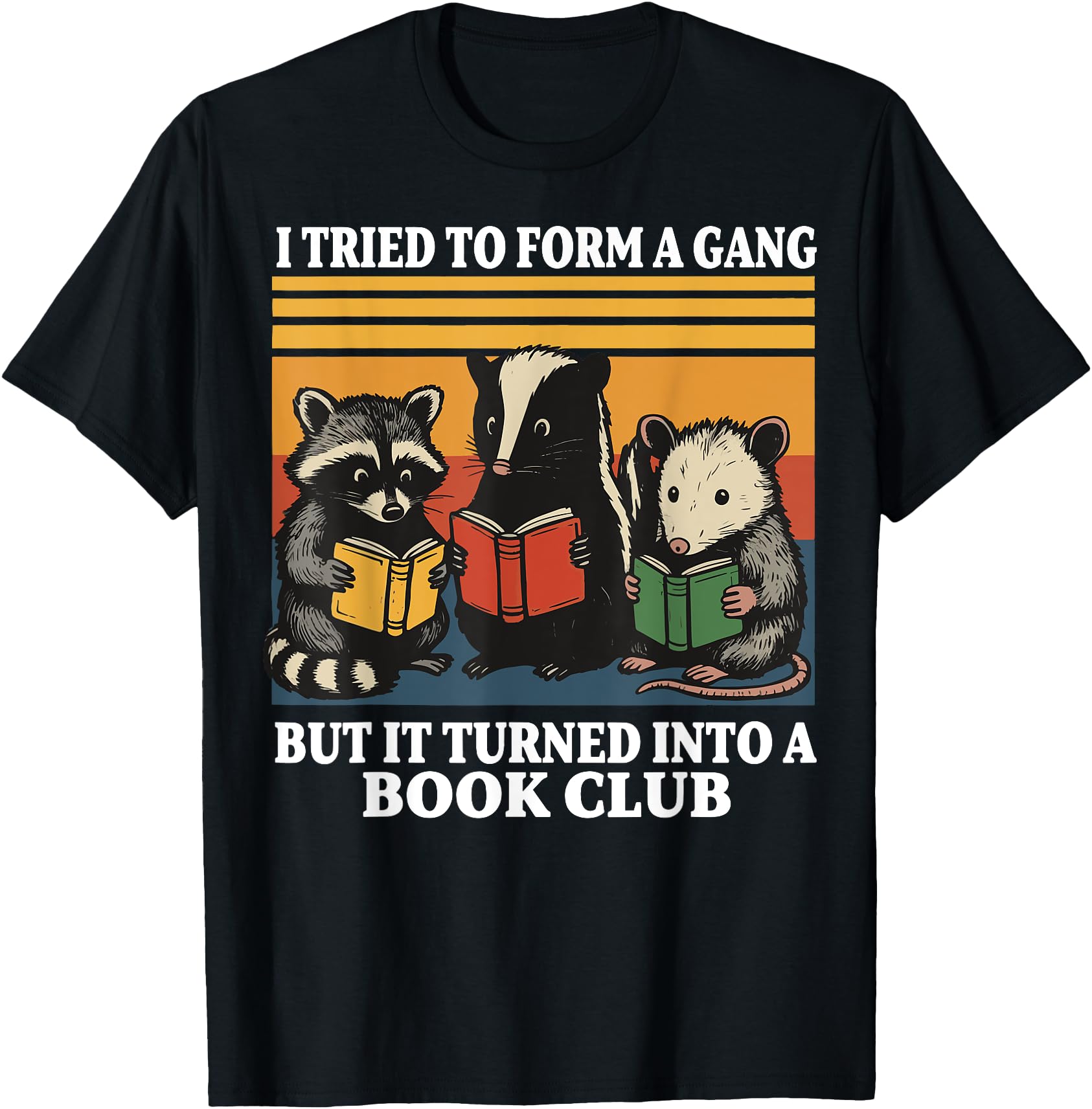 Charming Woodland Animal Book Club T-Shirt for Witty Readers