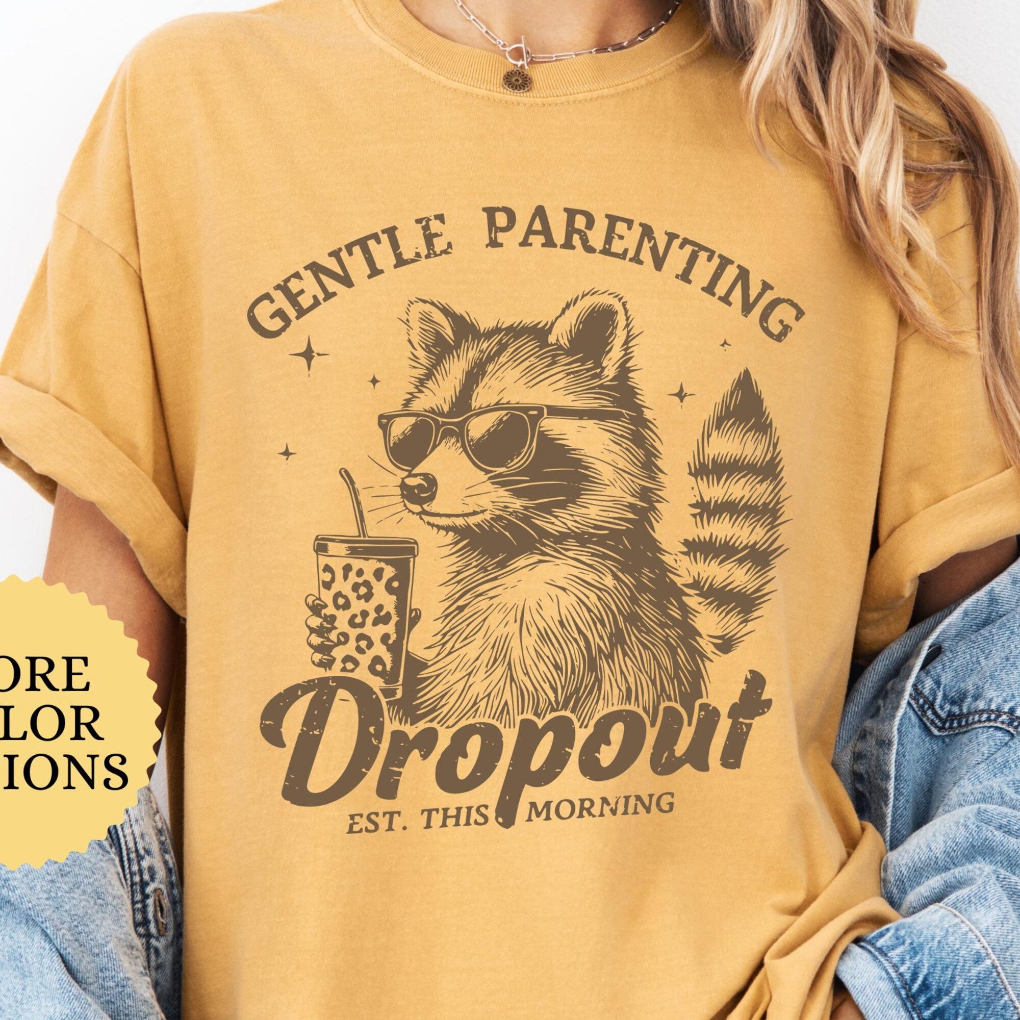 Sarcastic Raccoon Meme Parent Humor Comfort Colors for Tired Moms