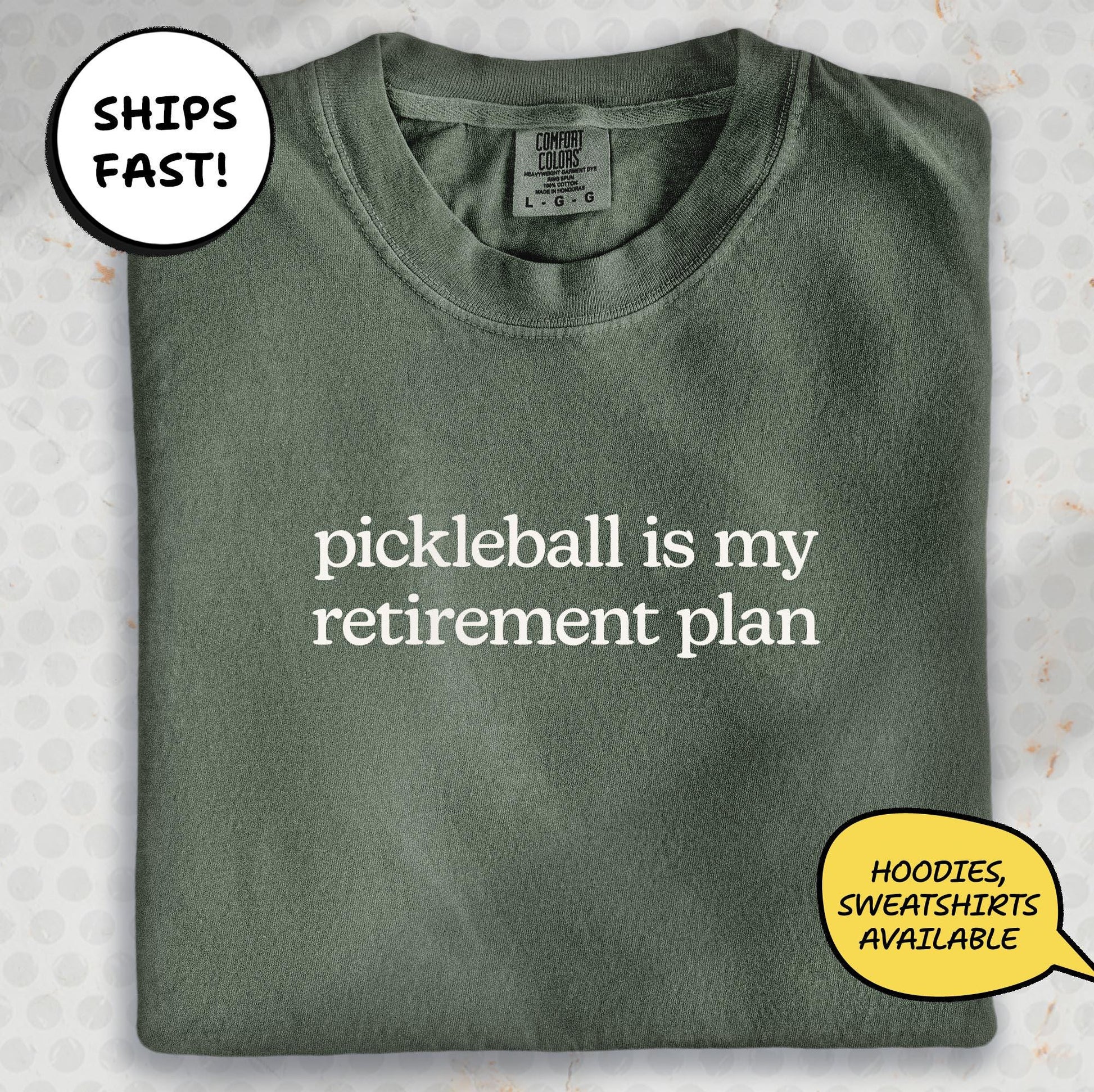 Funny Pickleball Player Retirement Comfort Colors Shirt Gift for Dad & Grandpa